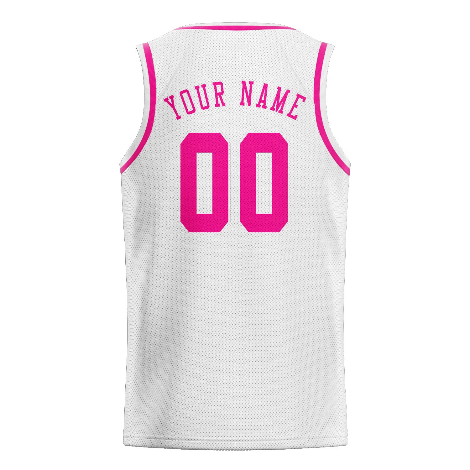 Benutzerdefiniertes Professionelles Weiß Rosarot Basketballtrikot