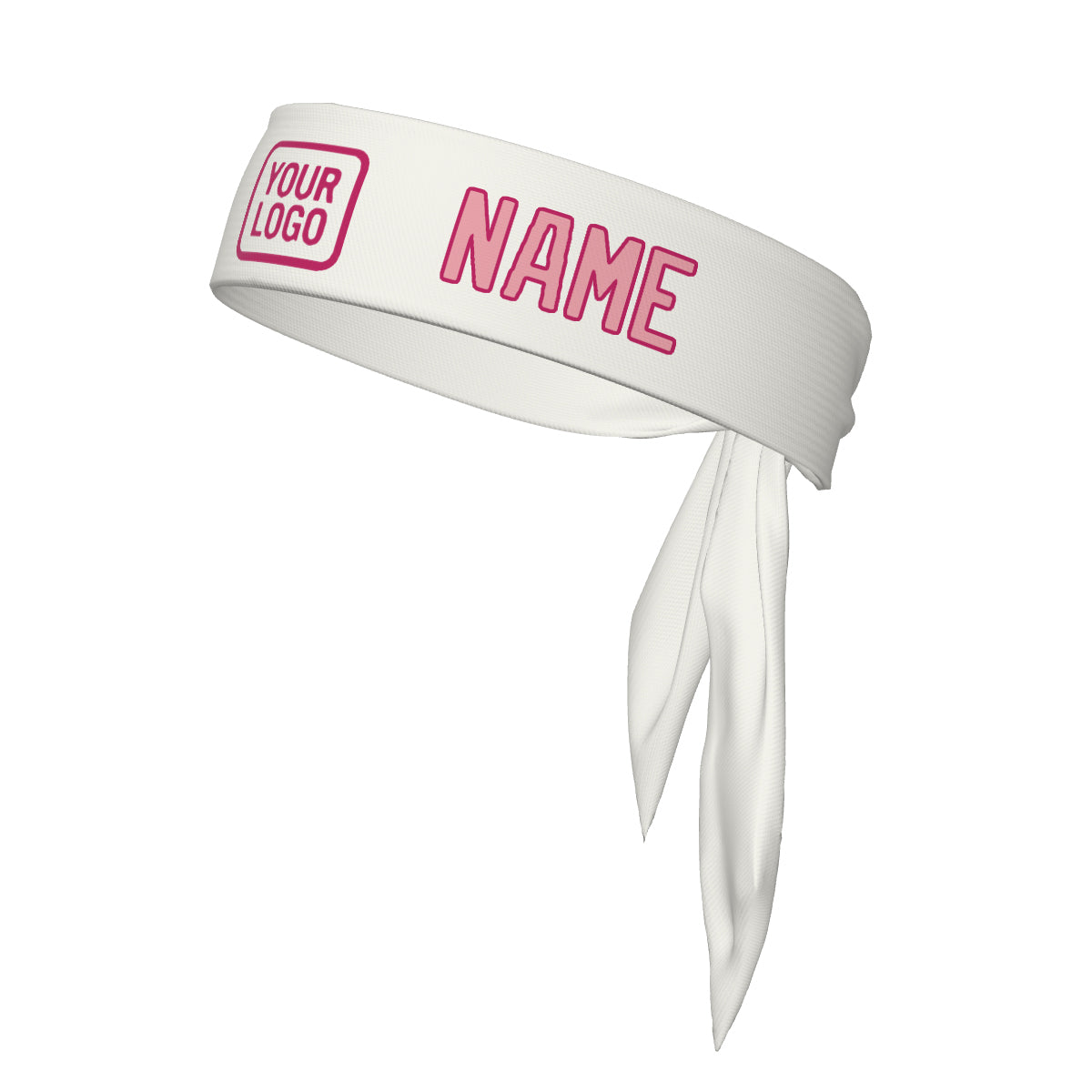 Maßgeschneidertes Weiß Rosa Stirnband