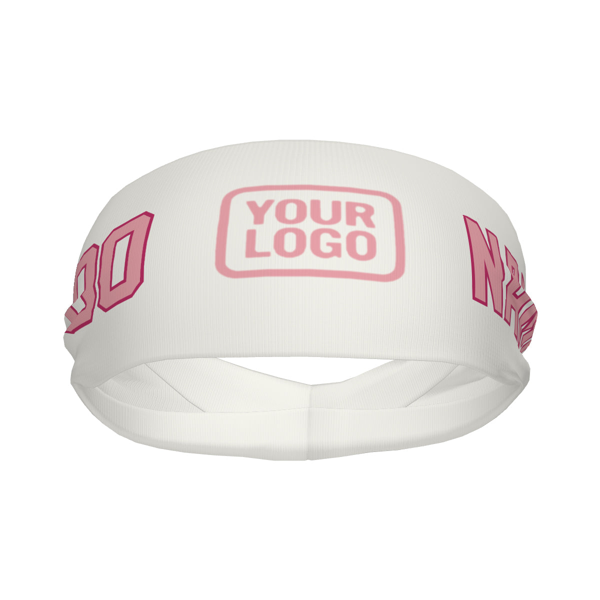 Maßgeschneidertes Weiß Rosa Sport Stirnband
