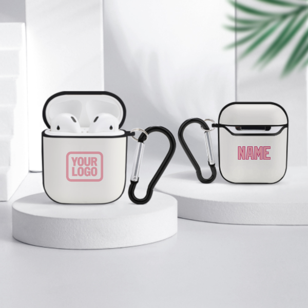 Maßgeschneidertes Weiß Rosa AirPods-Hülle