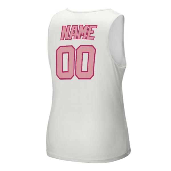 Maßgeschneidertes Weiß Rosa Herren Tanktop