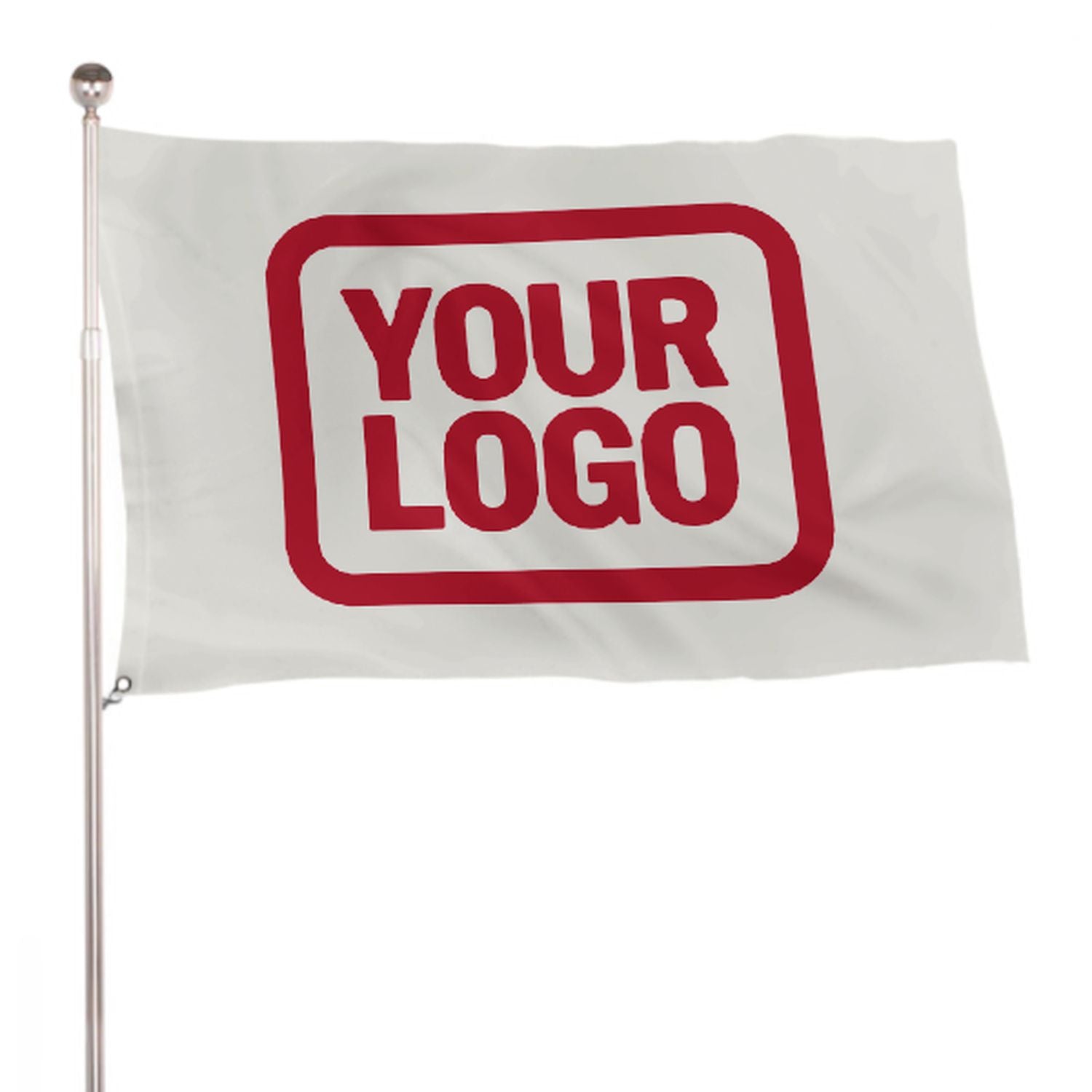 Maßgeschneidertes Weiß Rot Flagge