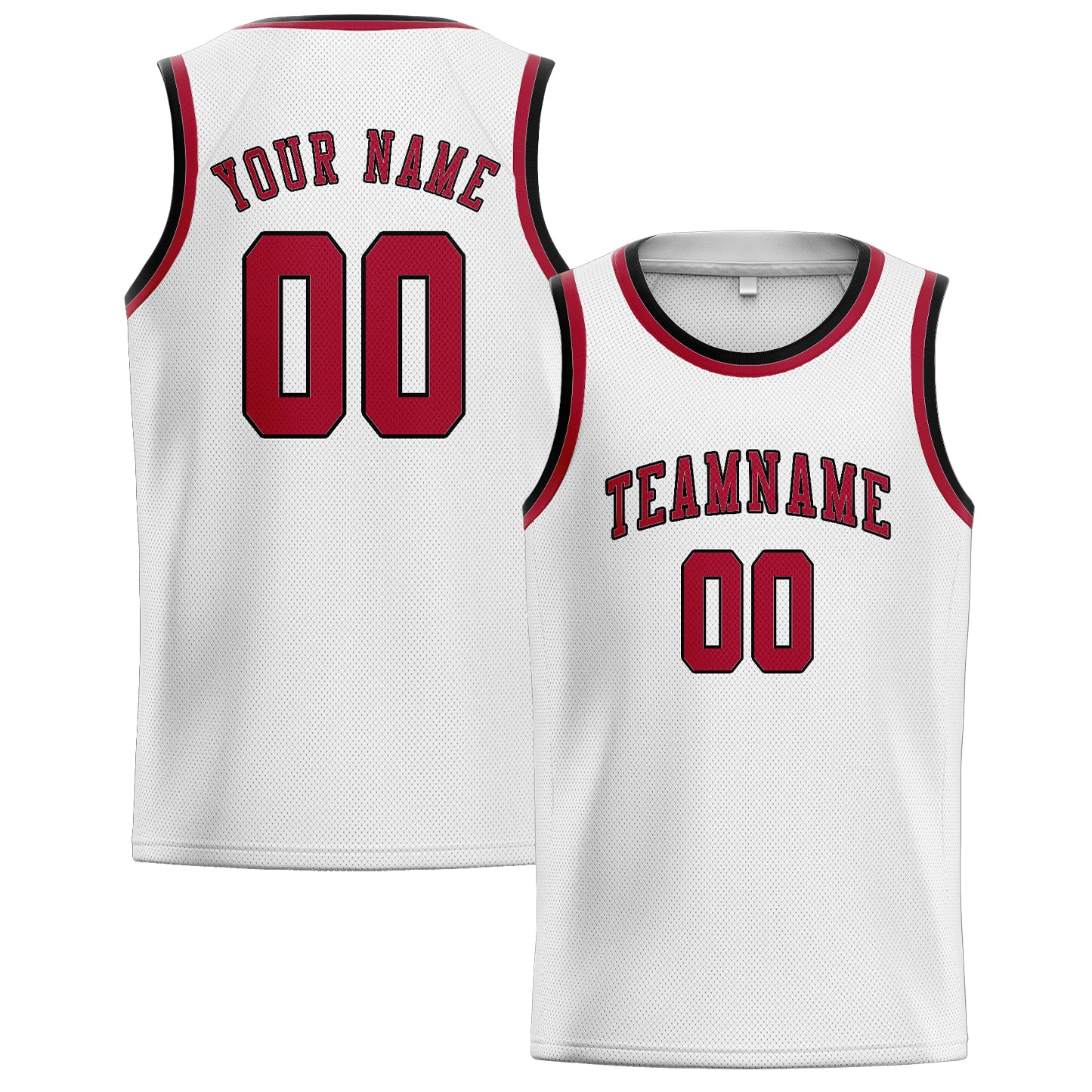 Benutzerdefiniertes Professionelles Weiß Rot Basketballtrikot