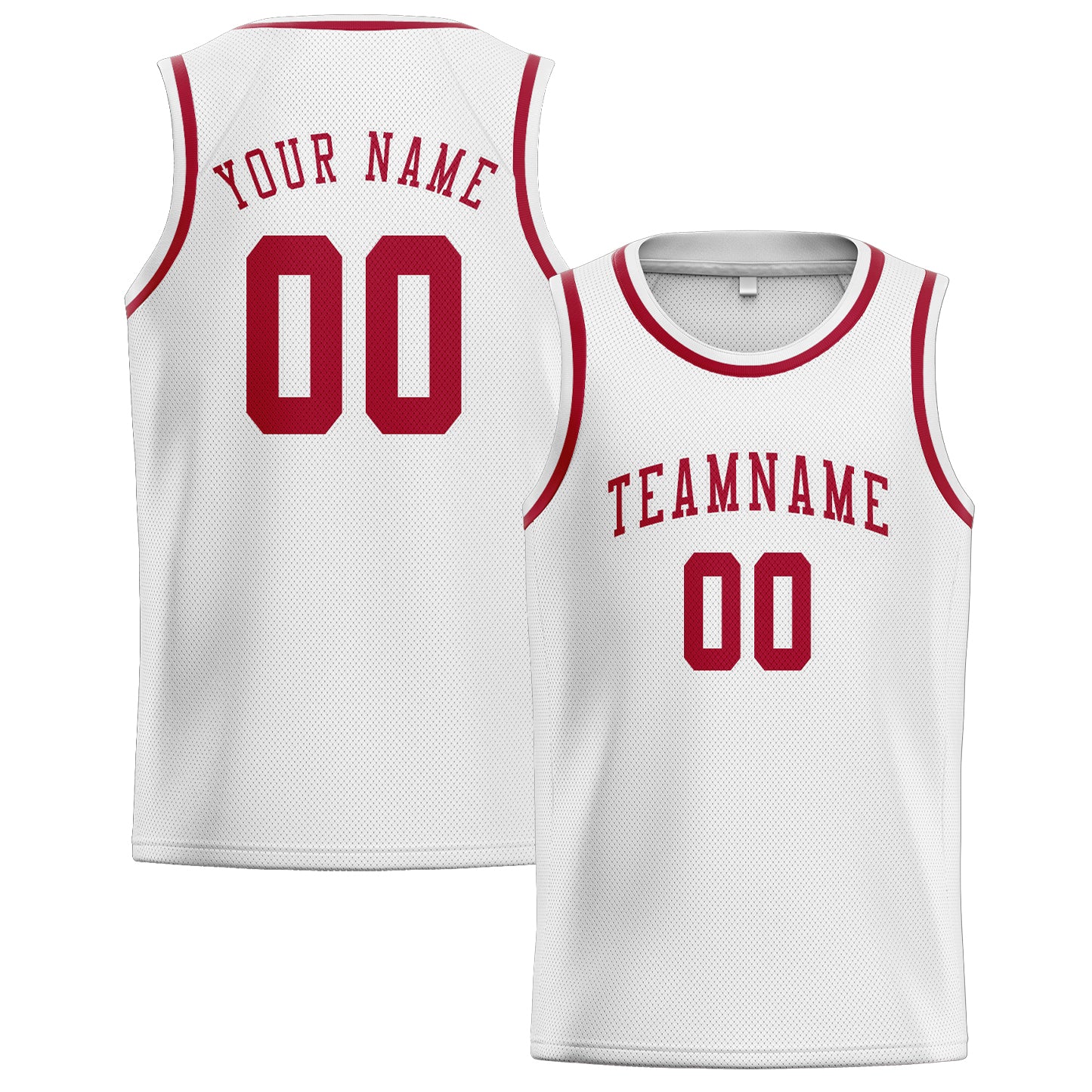 Benutzerdefiniertes Professionelles Weiß Rot Basketballtrikot