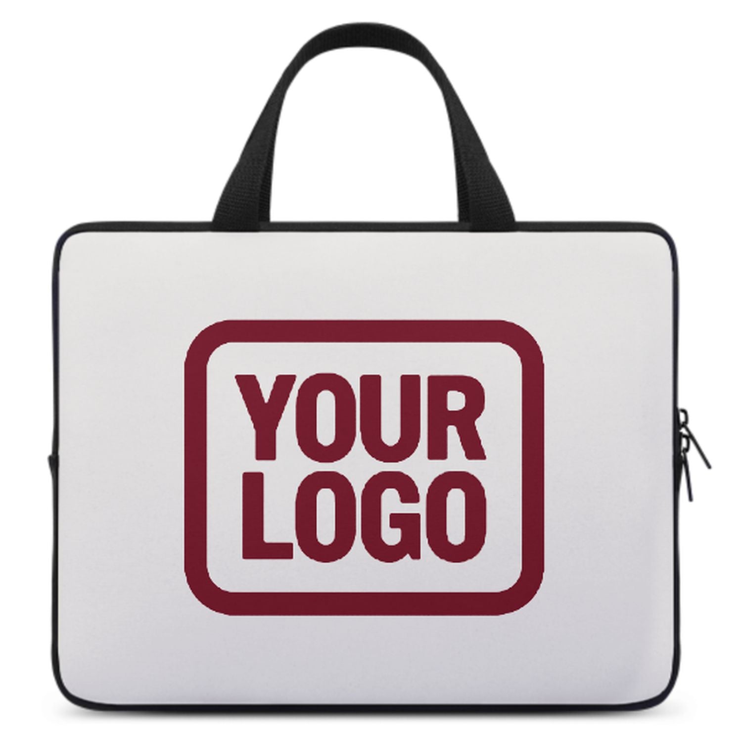 Maßgeschneidertes Weiß Crimson Red Laptop Tasche