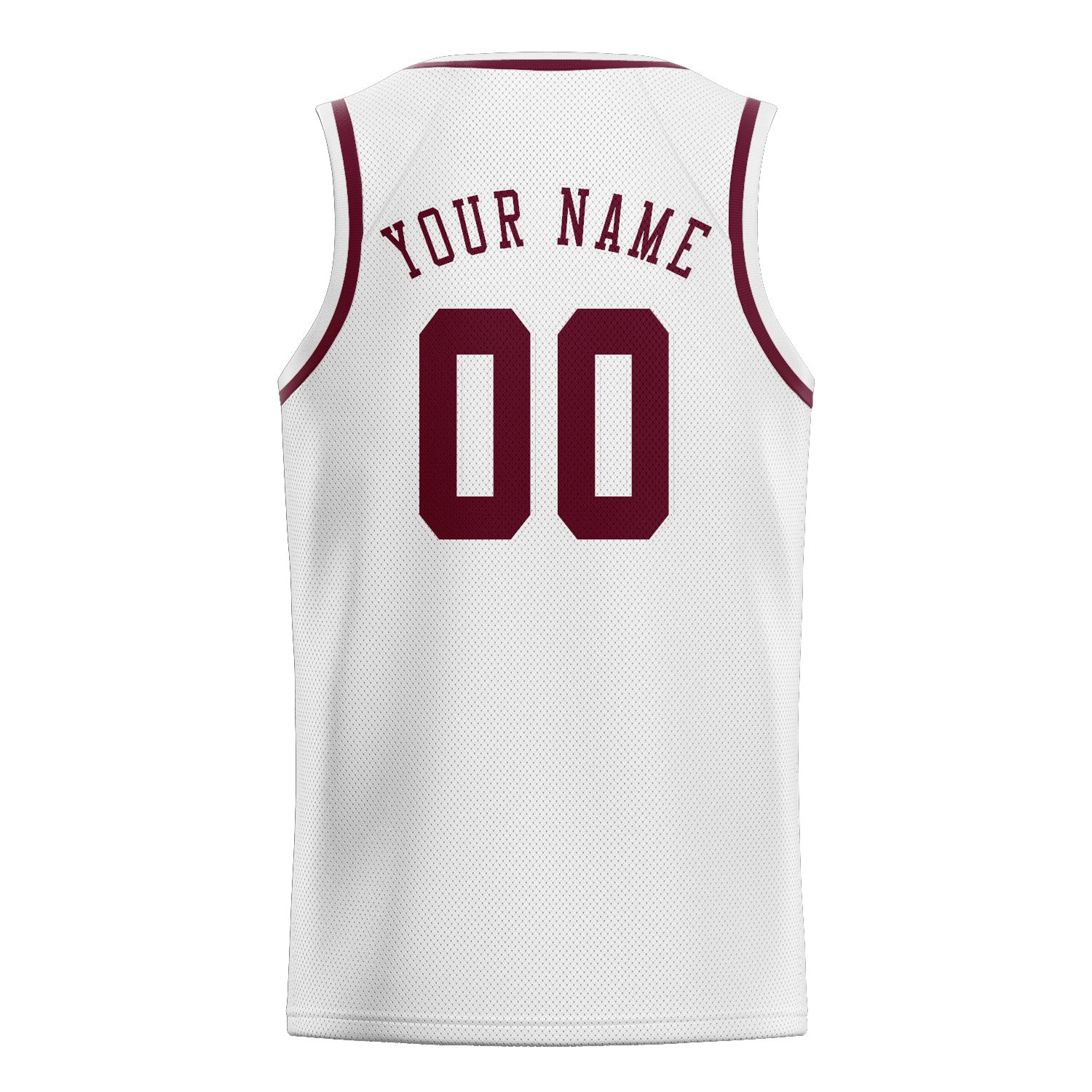 Benutzerdefiniertes Professionelles Weiß Karmesinrot Basketballtrikot