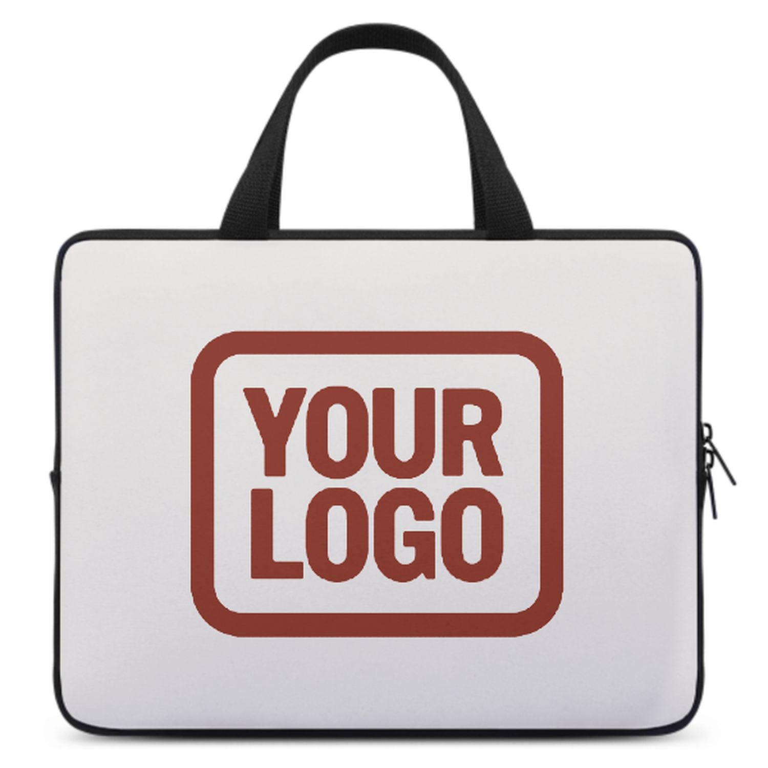 Maßgeschneidertes Weiß Coral Red Laptop Tasche
