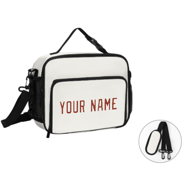 Maßgeschneidertes Weiß Coral Red Lunch-Tasche