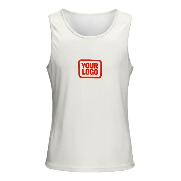 Maßgeschneidertes Weiß Orangerot Herren Tanktop