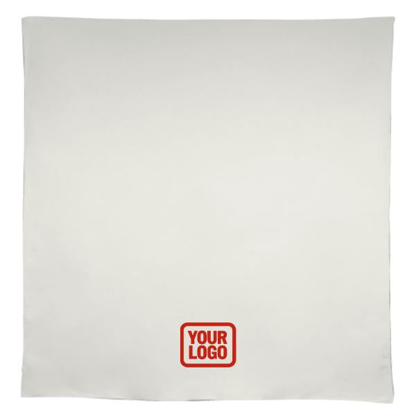 Maßgeschneidertes Weiß Korallenrot Quadratische Tischdecke