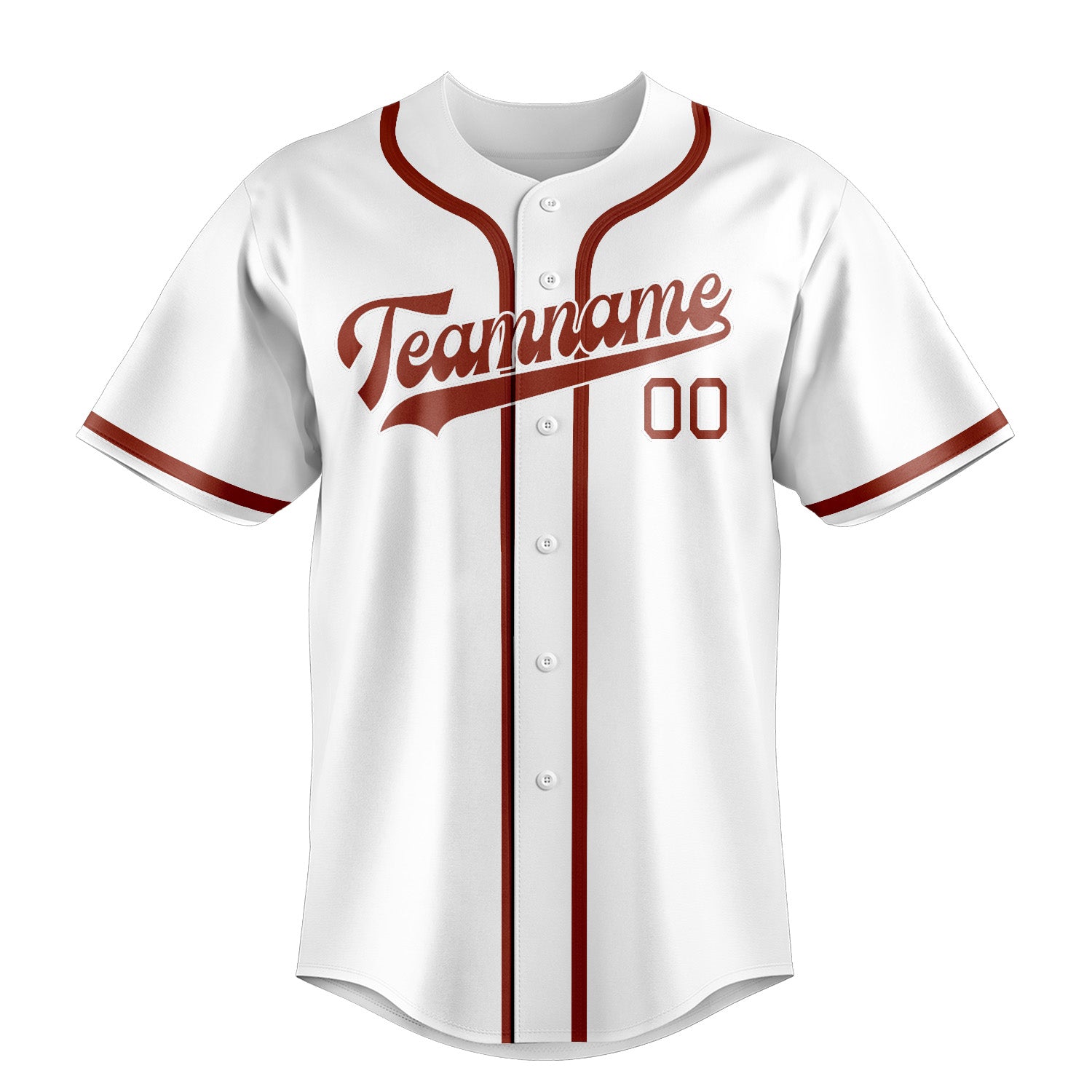 Maglia da baseball professionale personalizzata bianca corallo rossa