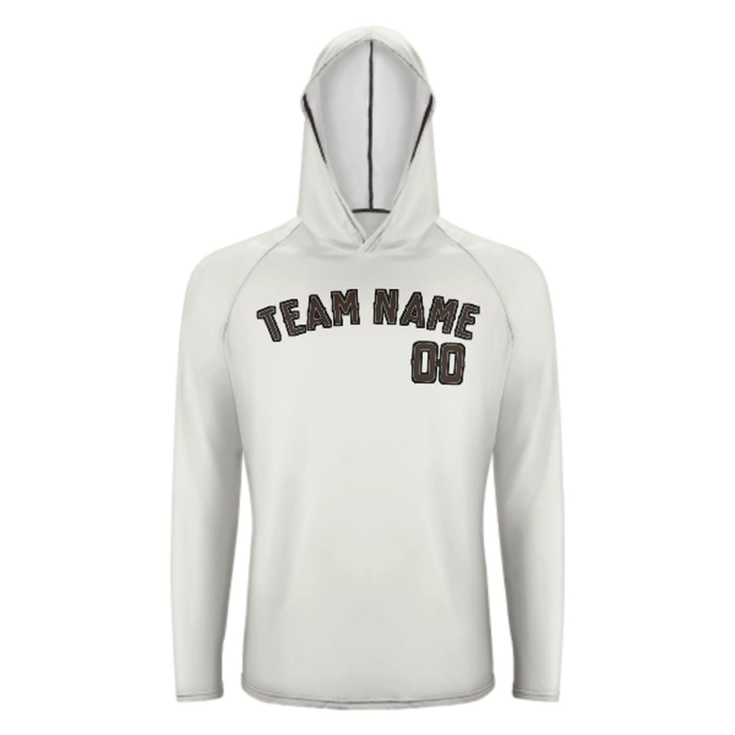 Maßgeschneidertes Weiß Braun UV-Hoodie