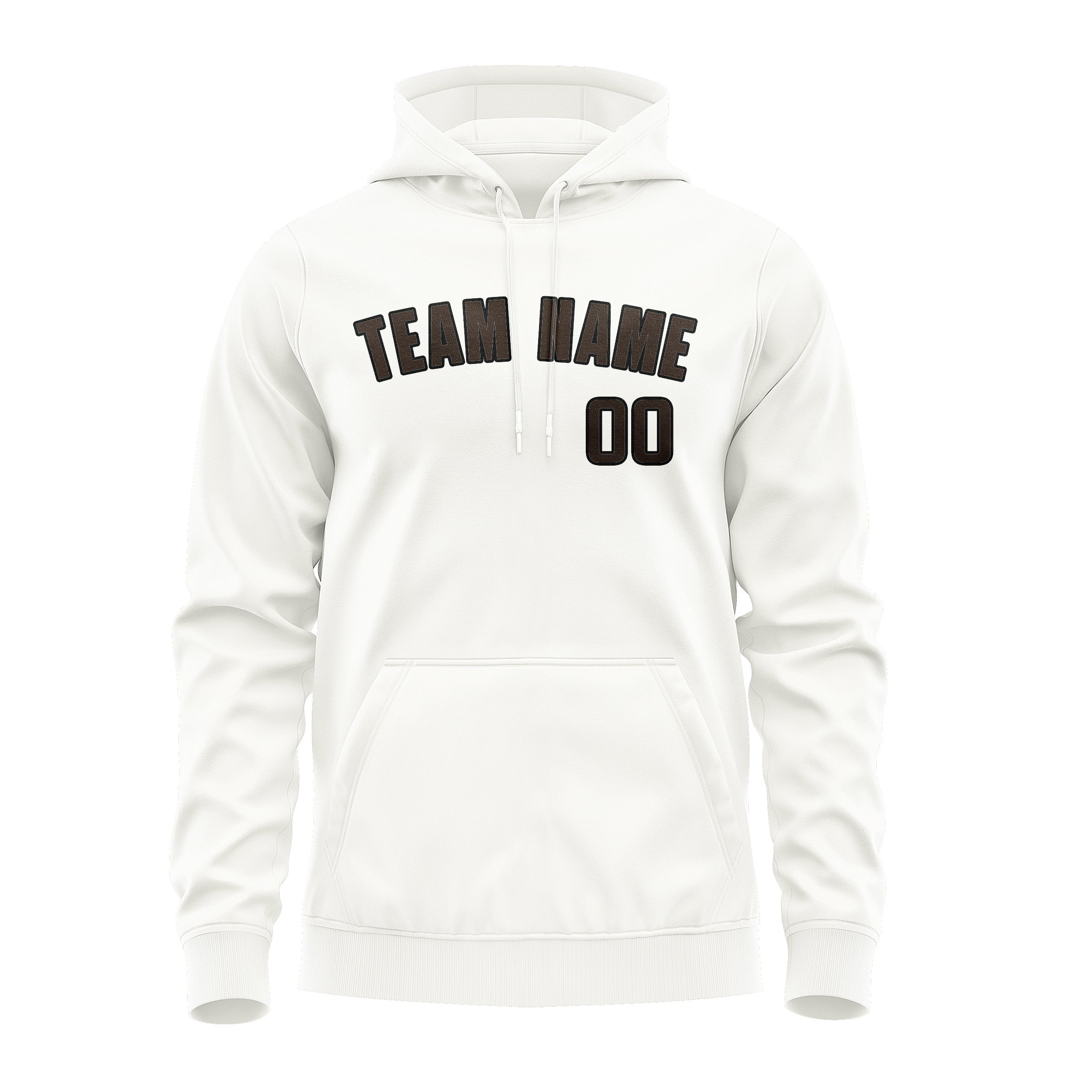 Maßgeschneidertes Weiß Braun Hoodie