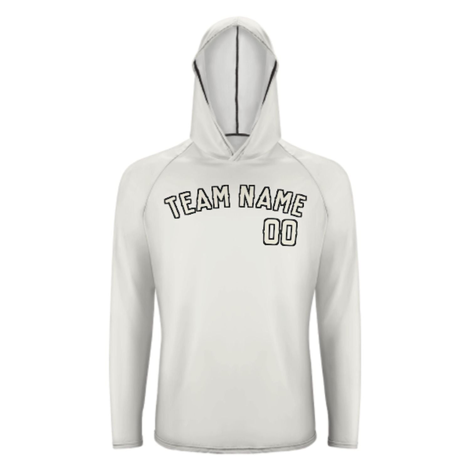 Maßgeschneidertes Weiß Beige UV-Hoodie