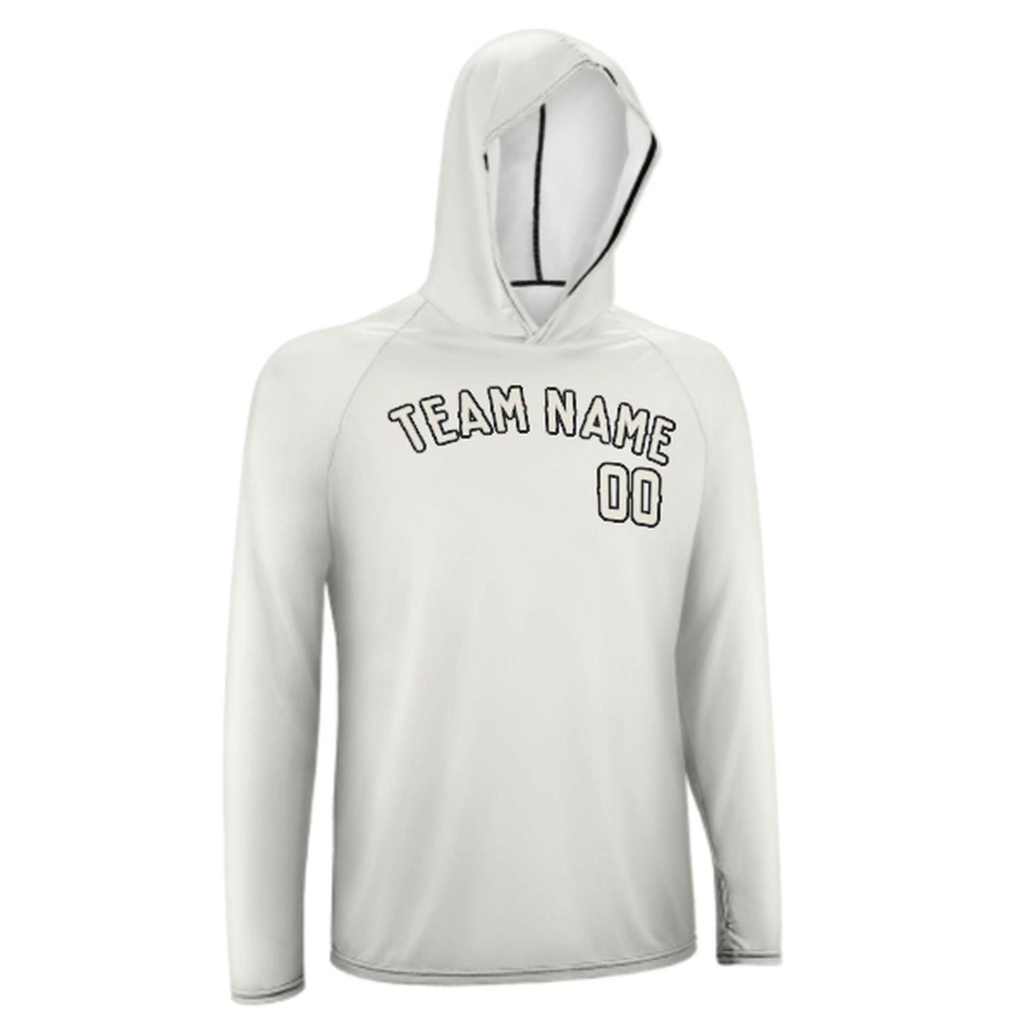 Maßgeschneidertes Weiß Beige UV-Hoodie