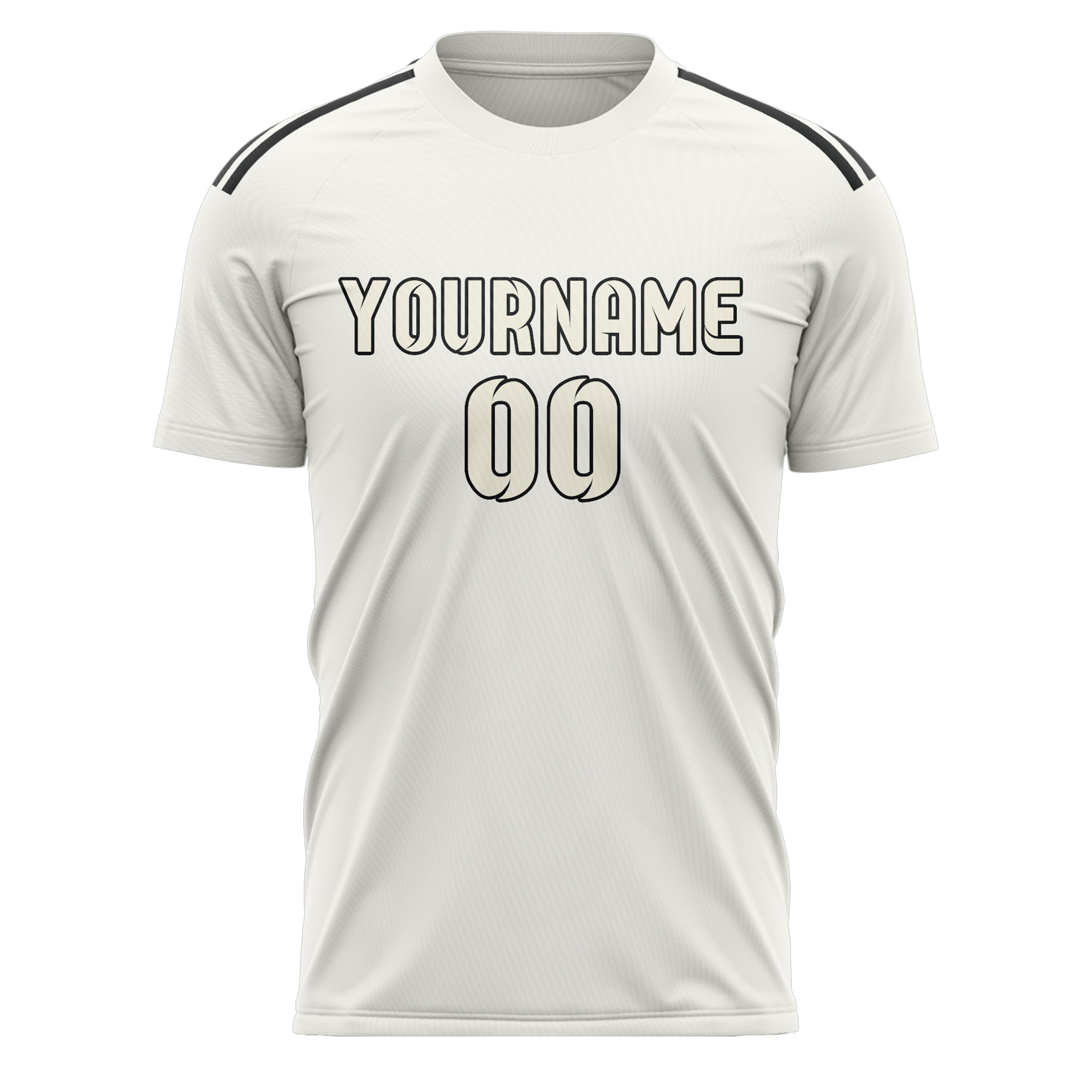 Benutzerdefiniertes Professionelles Weiß Beige Fußballtrikot
