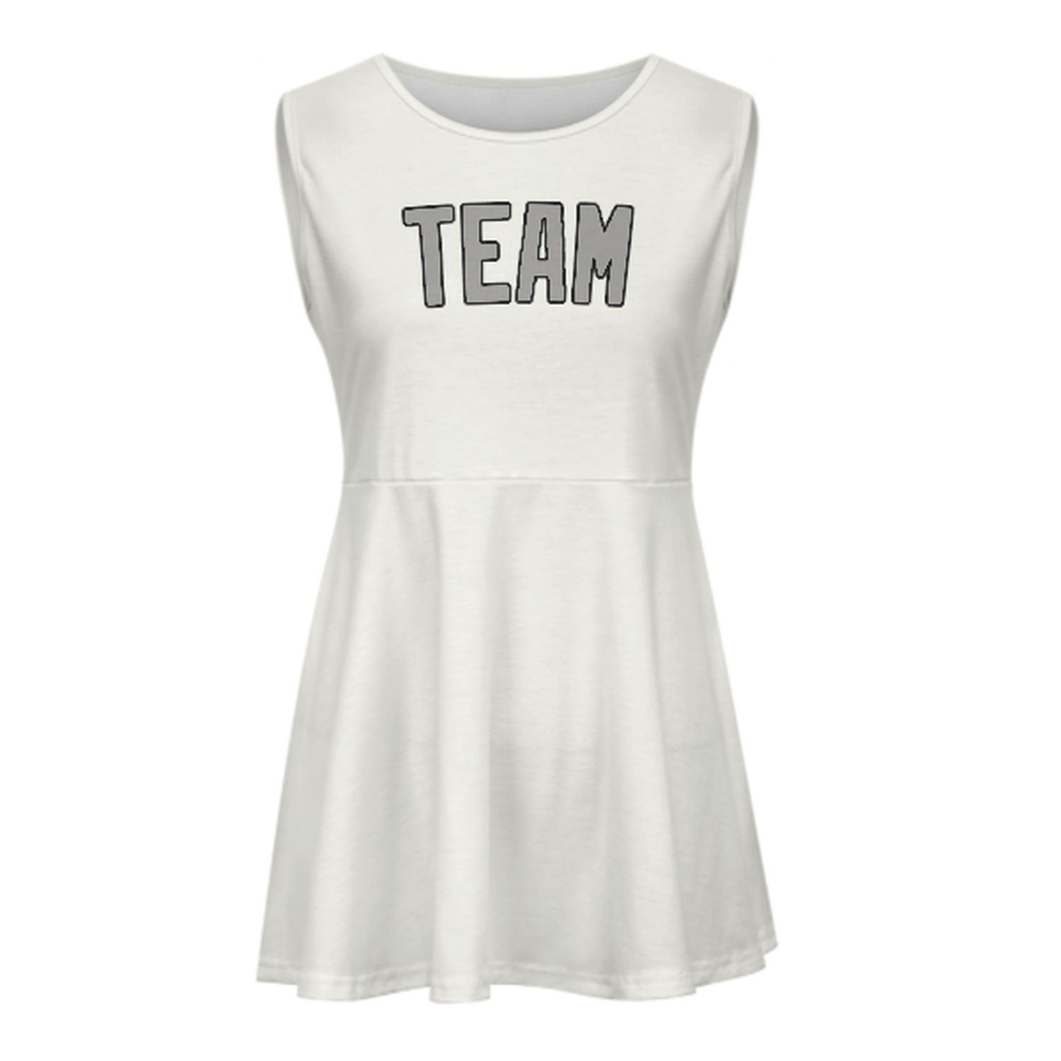 Maßgeschneidertes Weiß Grau Cheerleader-Kleid