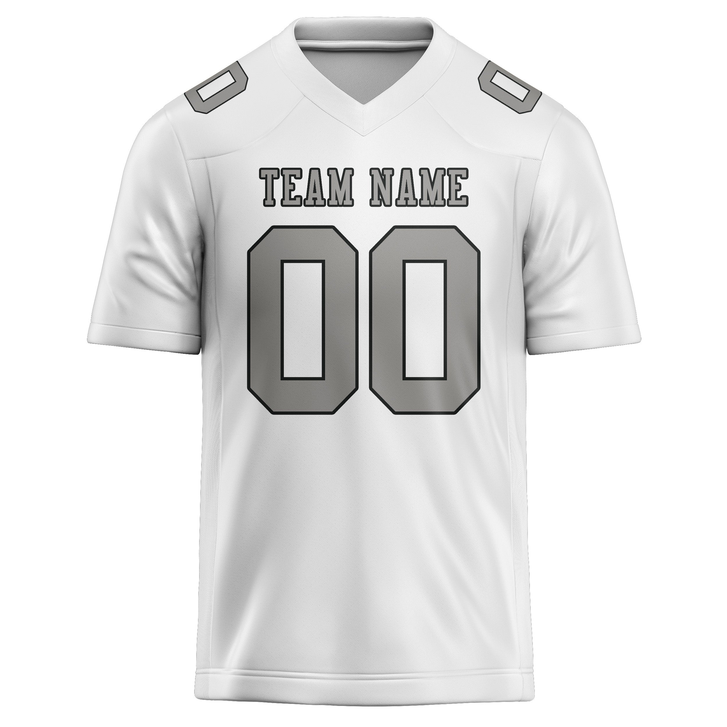 Maglia da rugby professionale bianca e grigia personalizzata