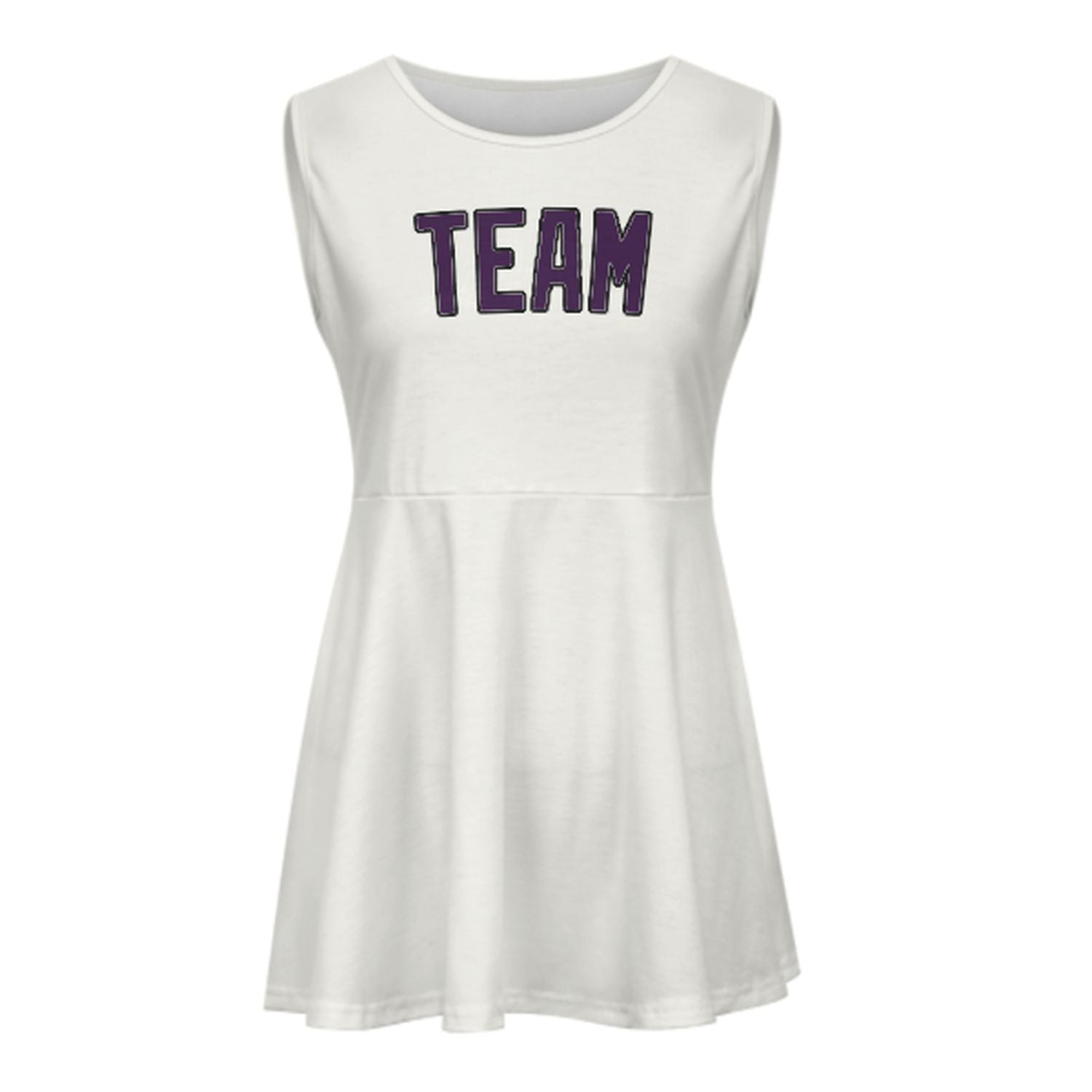 Maßgeschneidertes Weiß Lila Cheerleader-Kleid
