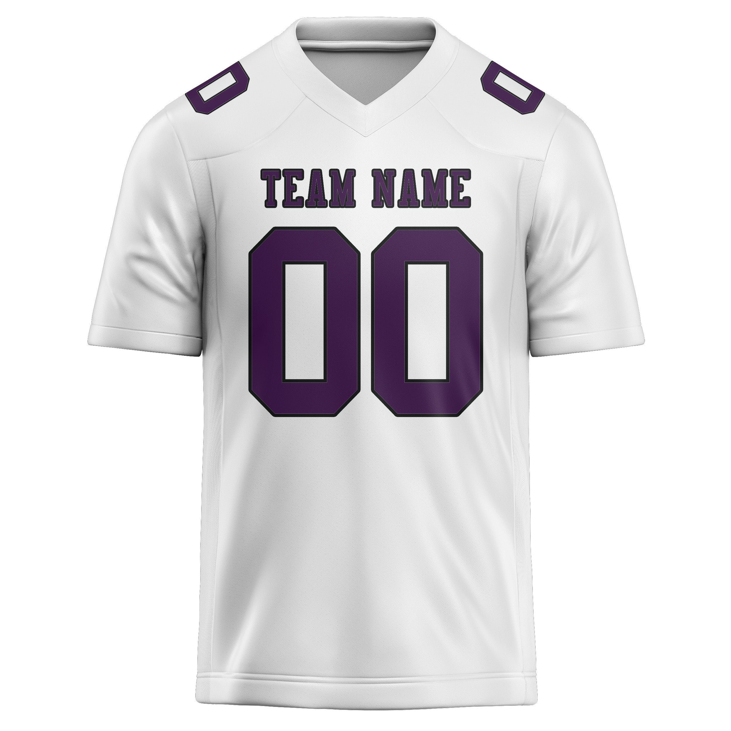 Maglia da rugby professionale personalizzata bianca e viola
