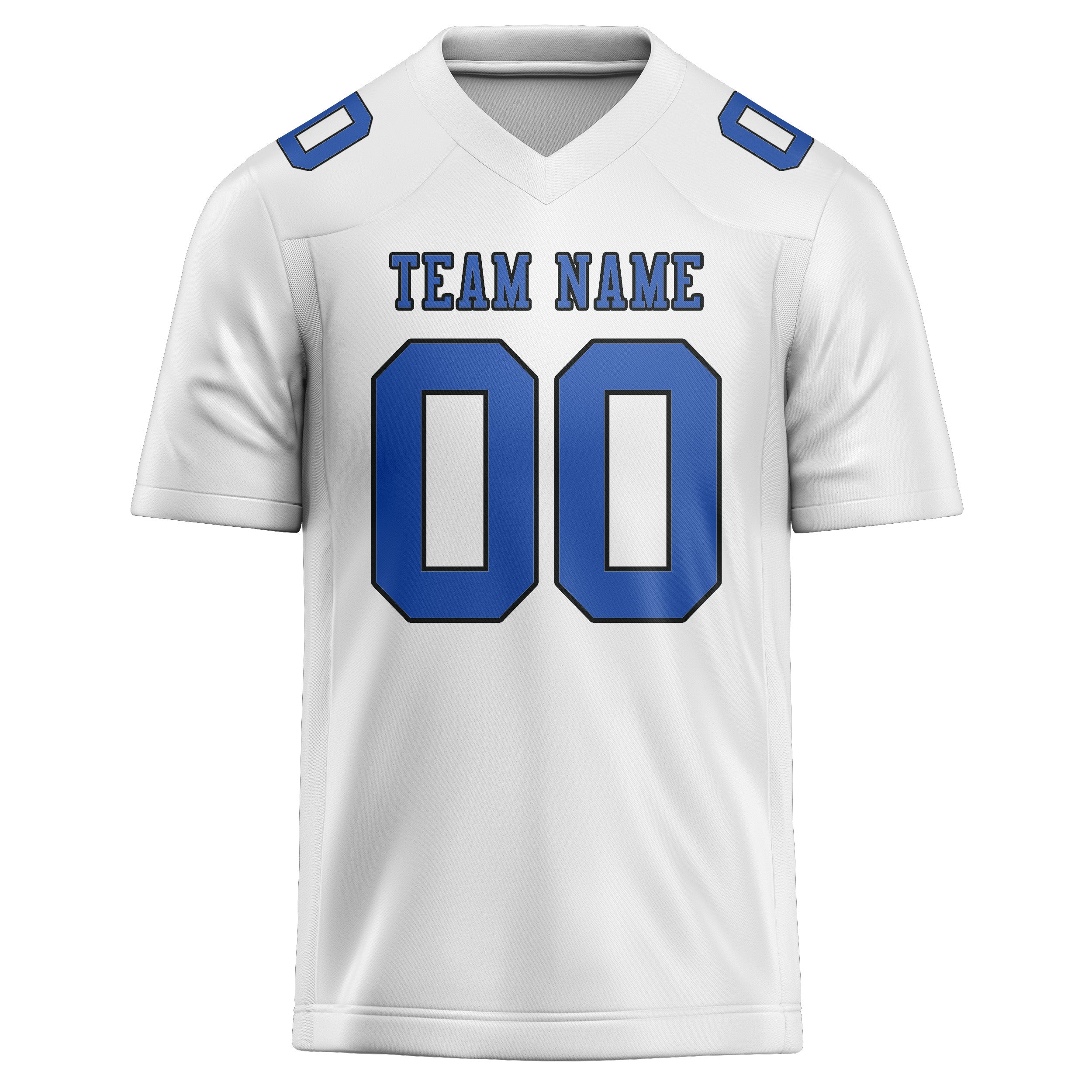 Maglia da rugby professionale personalizzata bianca e blu cielo