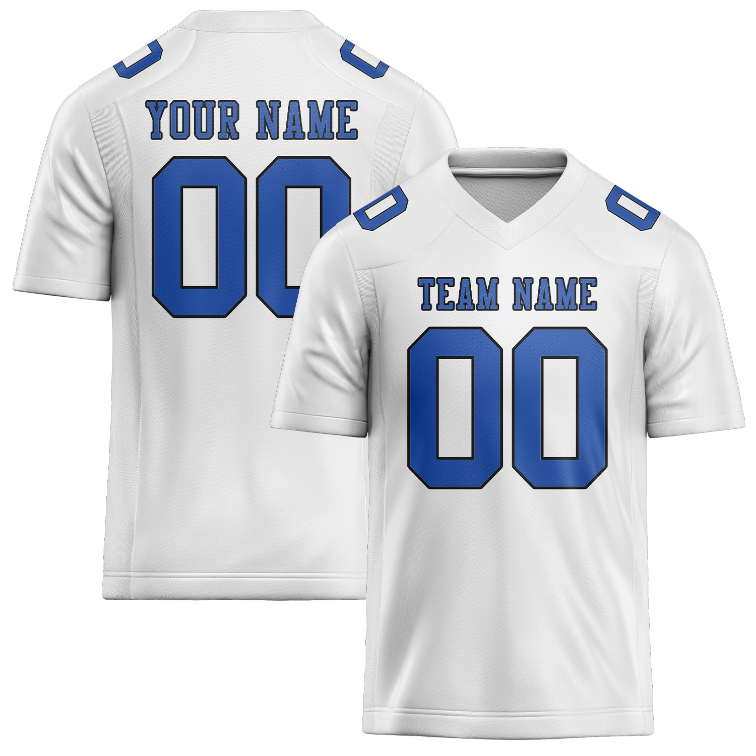 Maglia da rugby professionale personalizzata bianca e blu cielo