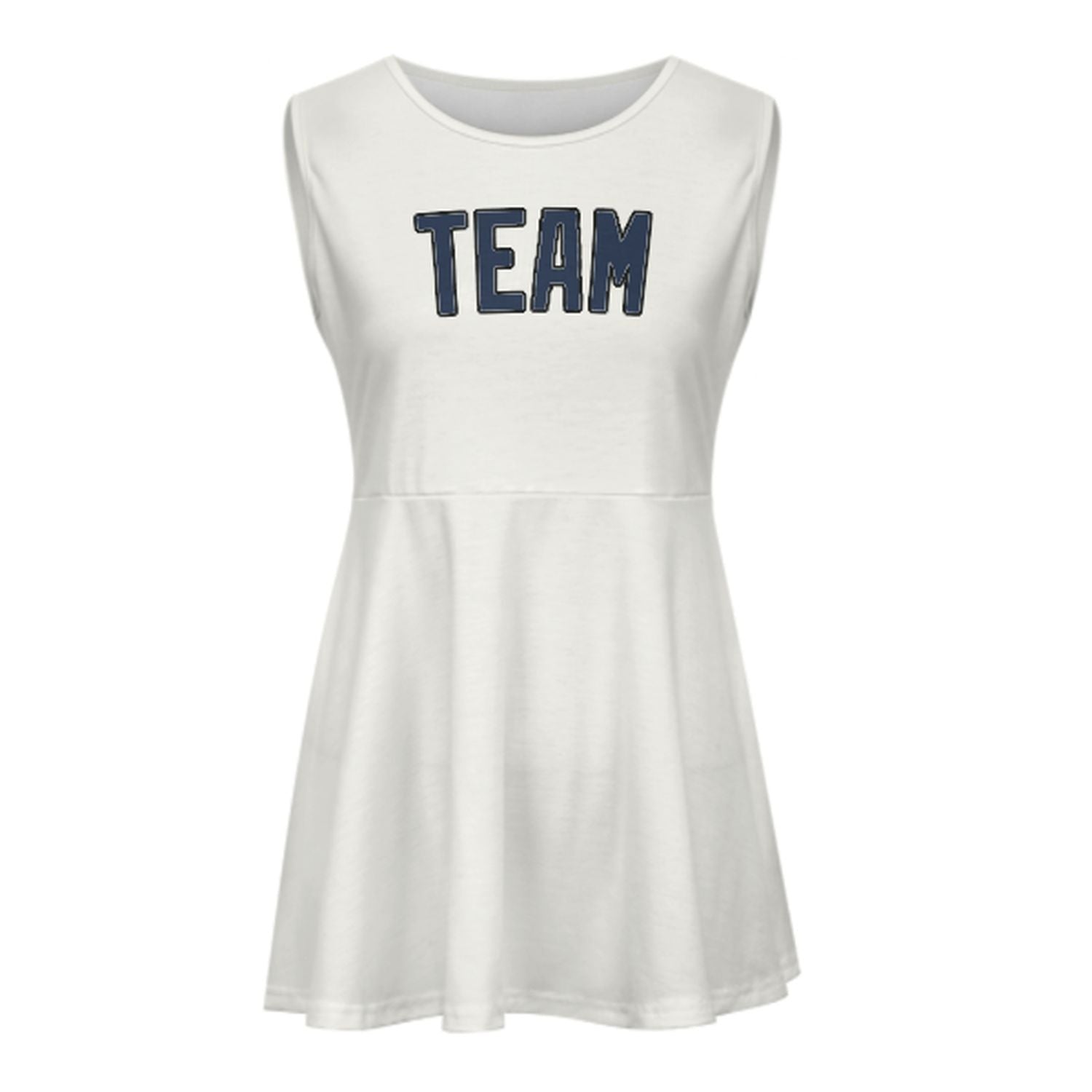 Maßgeschneidertes Weiß Marineblau Cheerleader-Kleid