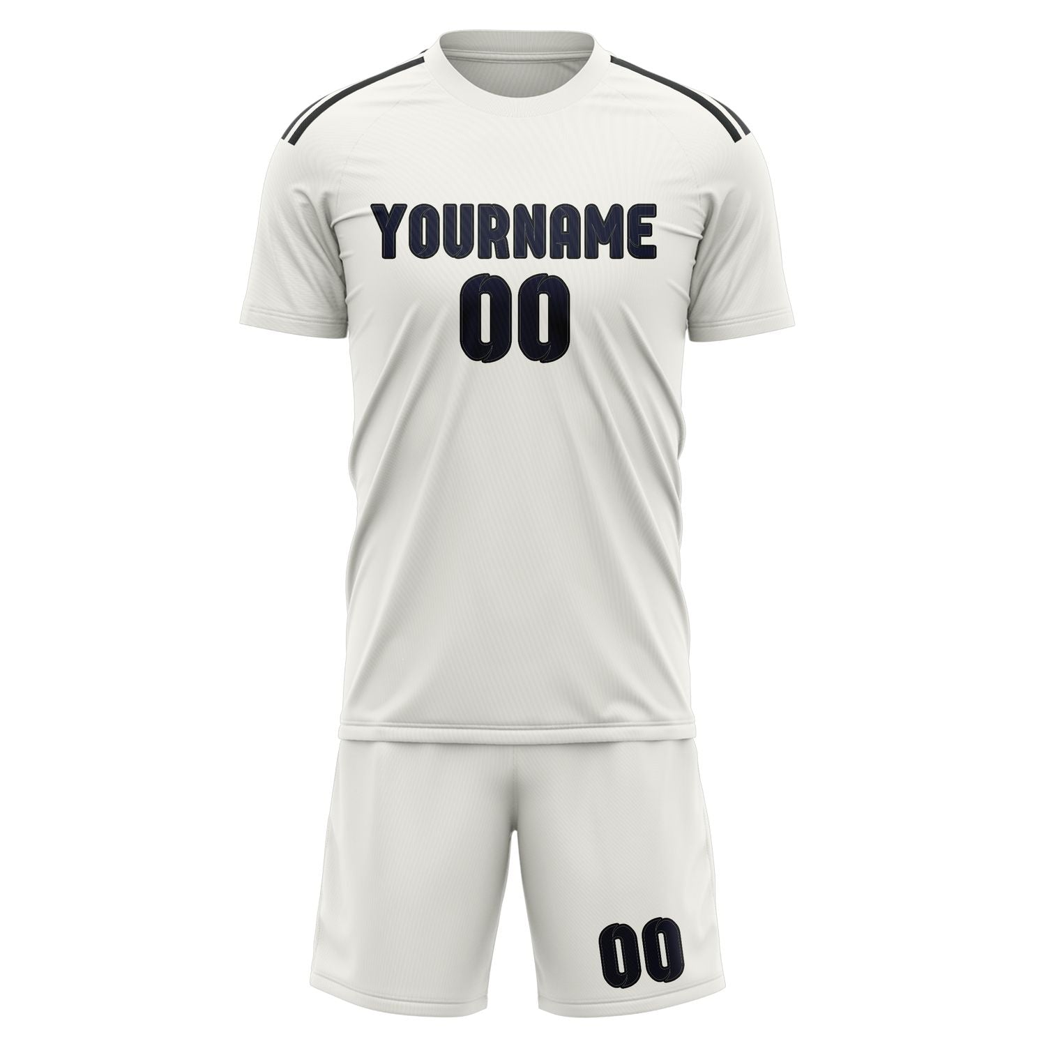Maßgeschneidertes Professionelles Weiß Stahlblau Fußballtrikot-Set