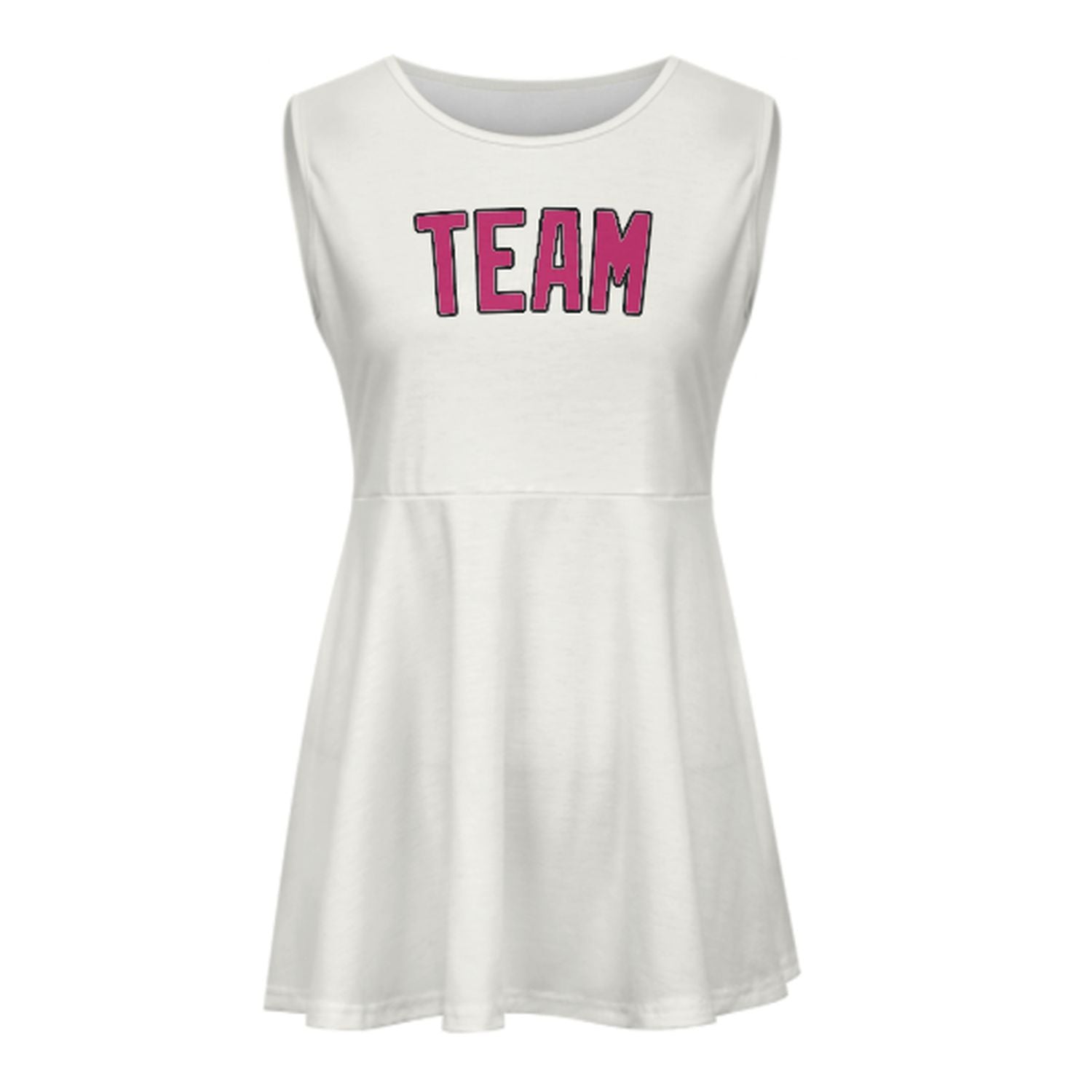 Maßgeschneidertes Weiß Rosarot Cheerleader-Kleid