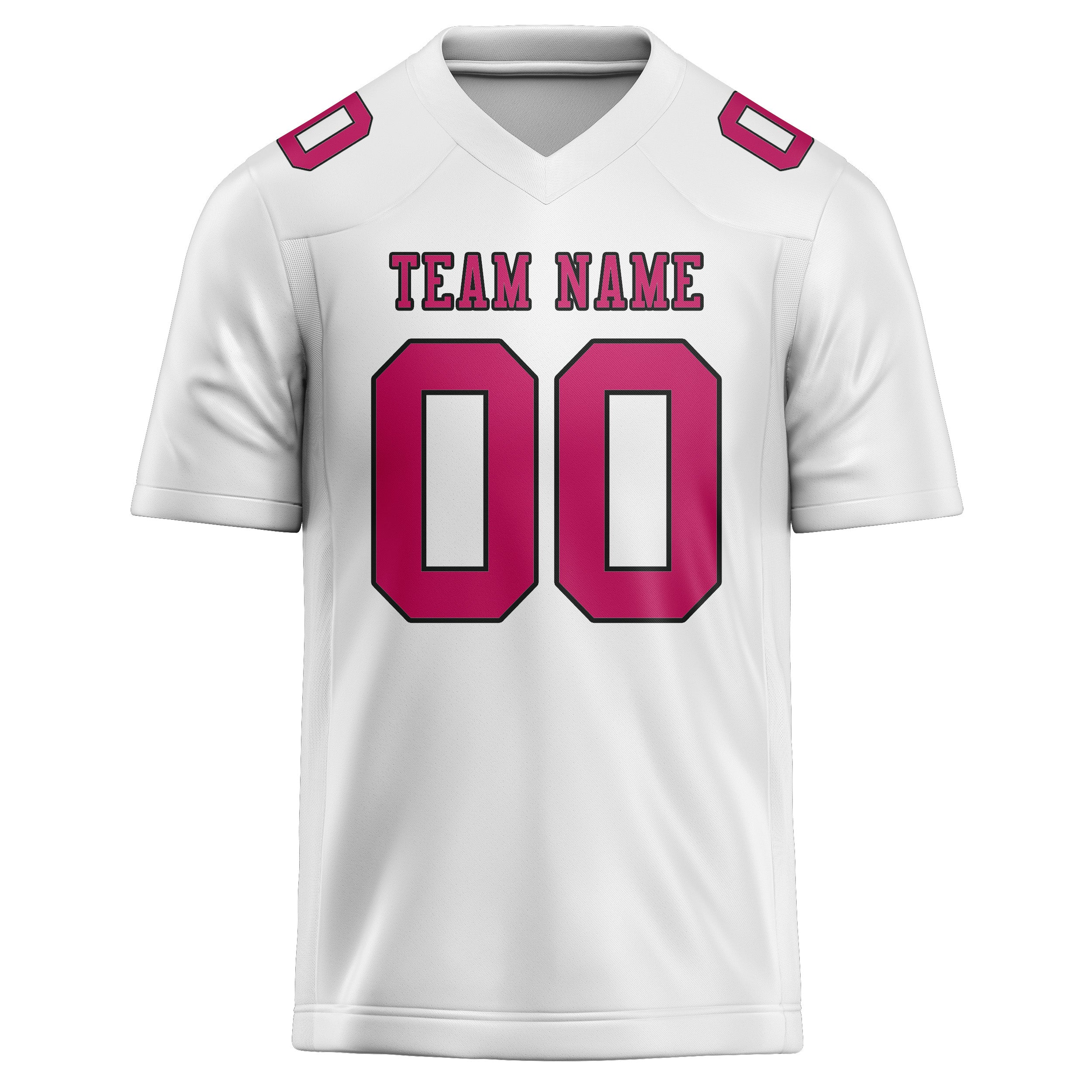 Maglia da rugby professionale bianca e rosa personalizzata