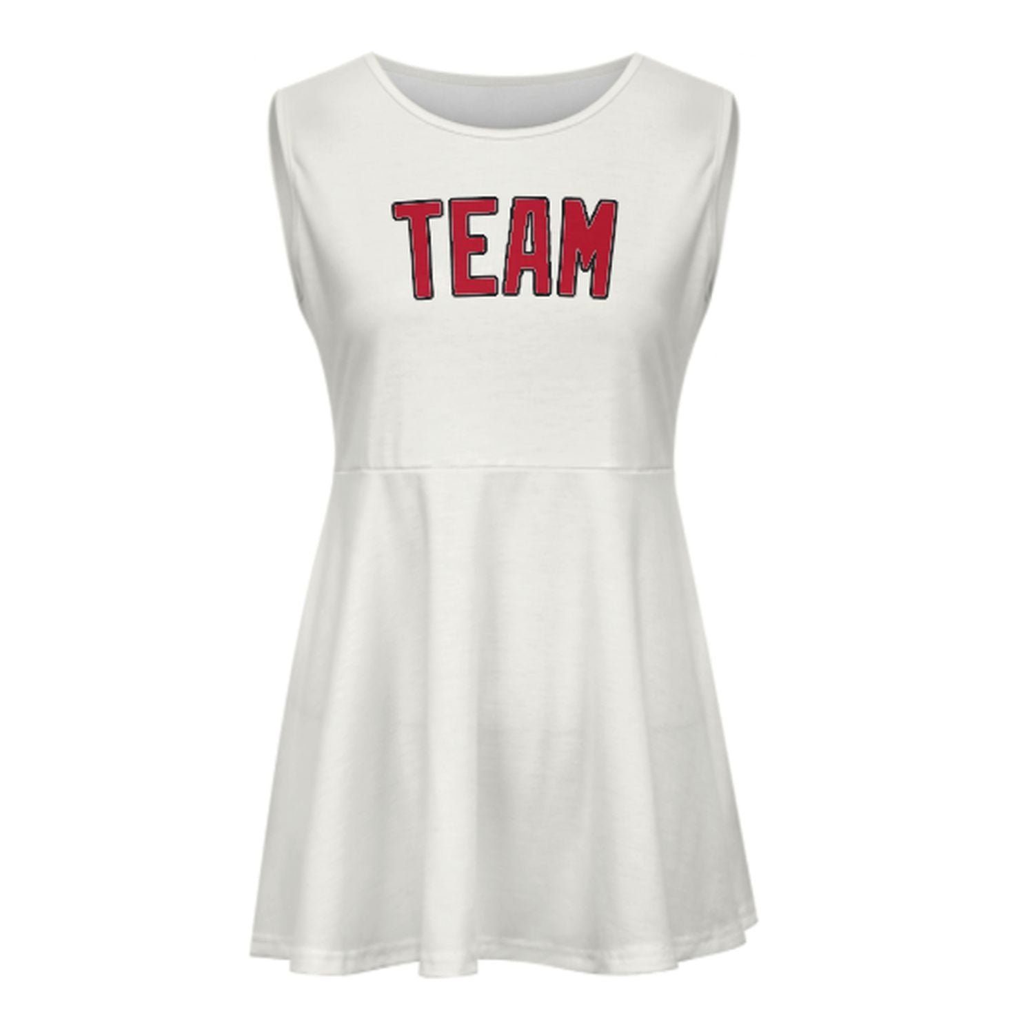 Maßgeschneidertes Weiß Rot Cheerleader-Kleid