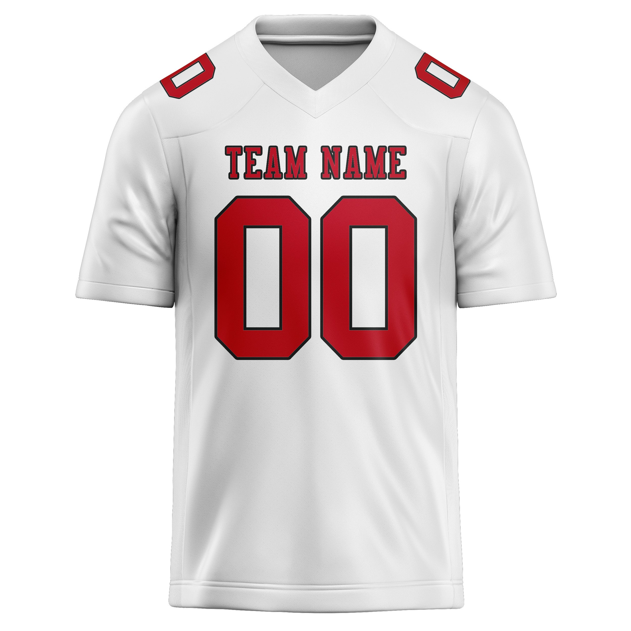 Maglia da rugby professionale bianca e rossa personalizzata