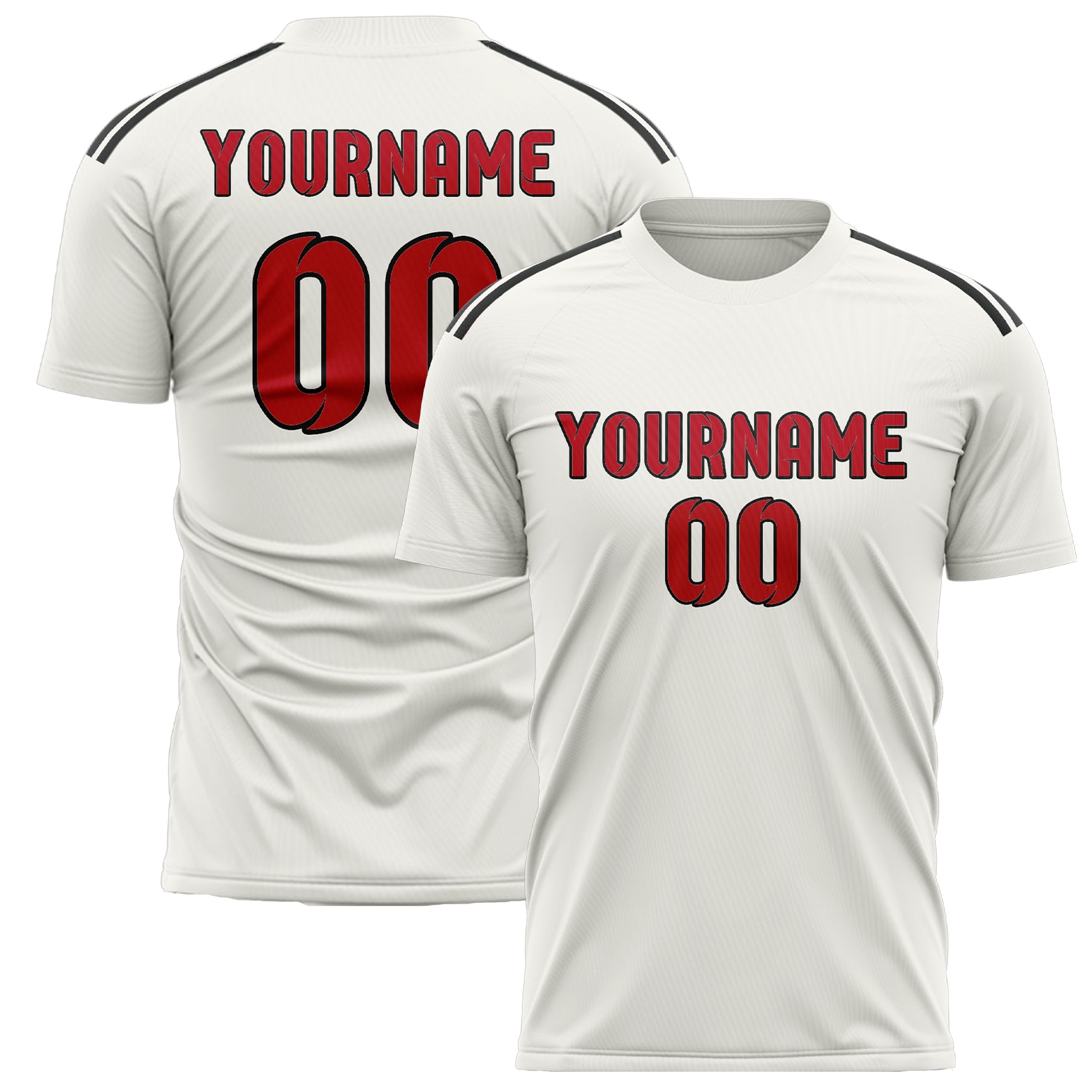 Benutzerdefiniertes Professionelles Weiß Rot Fußballtrikot