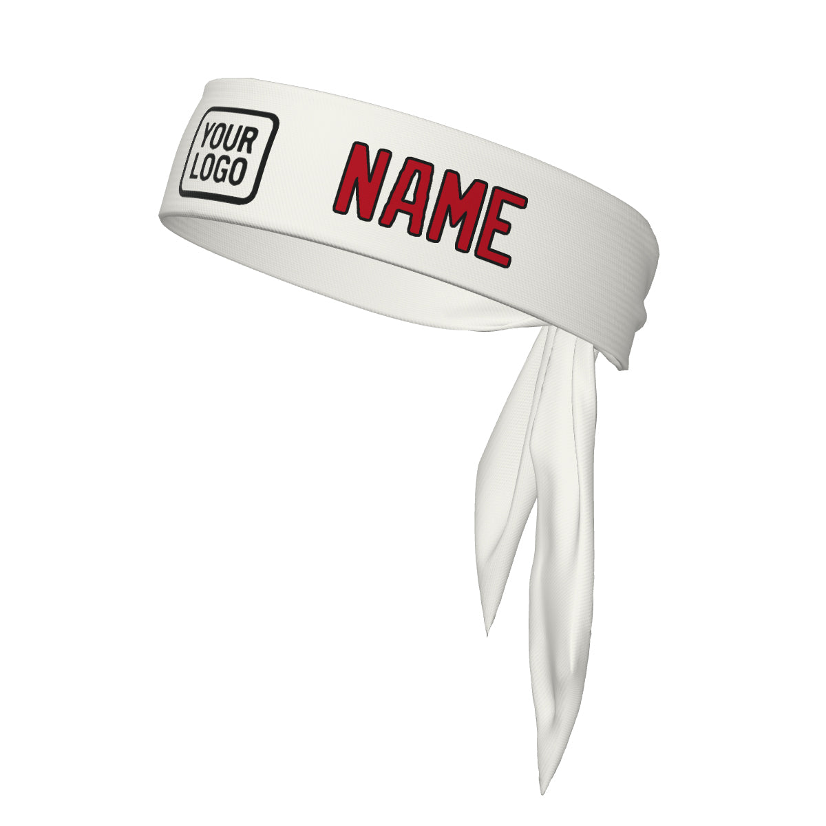 Maßgeschneidertes Weiß Rot Stirnband
