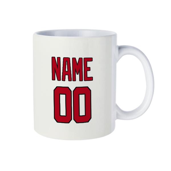 Maßgeschneidertes Weiß Rot Becher