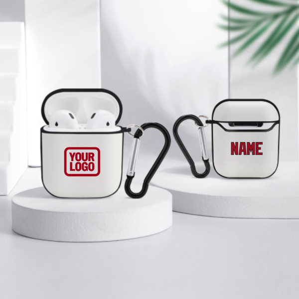 Maßgeschneidertes Weiß Rot AirPods-Hülle