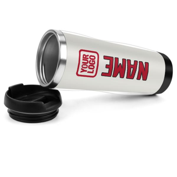 Maßgeschneidertes Weiß Rot Edelstahlbecher