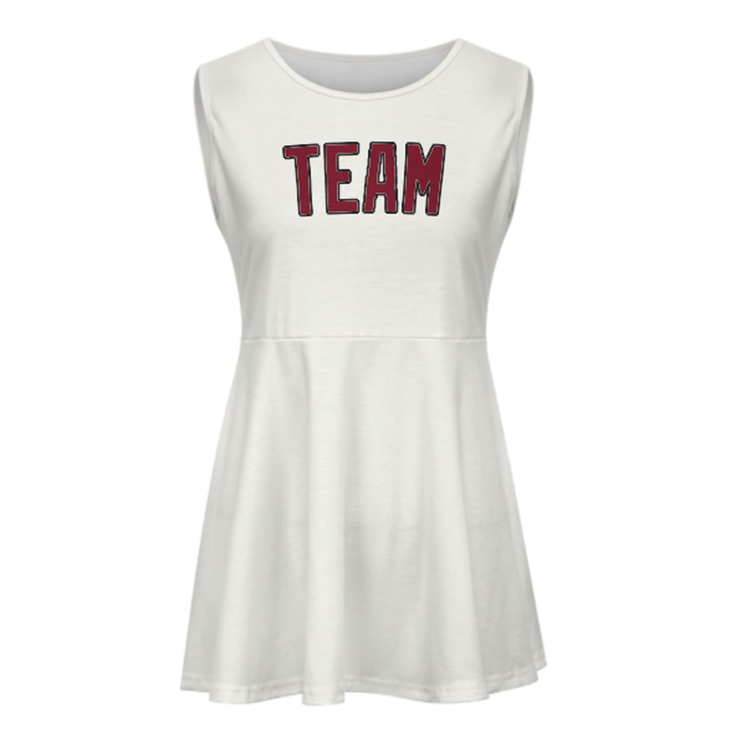 Maßgeschneidertes Weiß Karmesinrot Cheerleader-Kleid