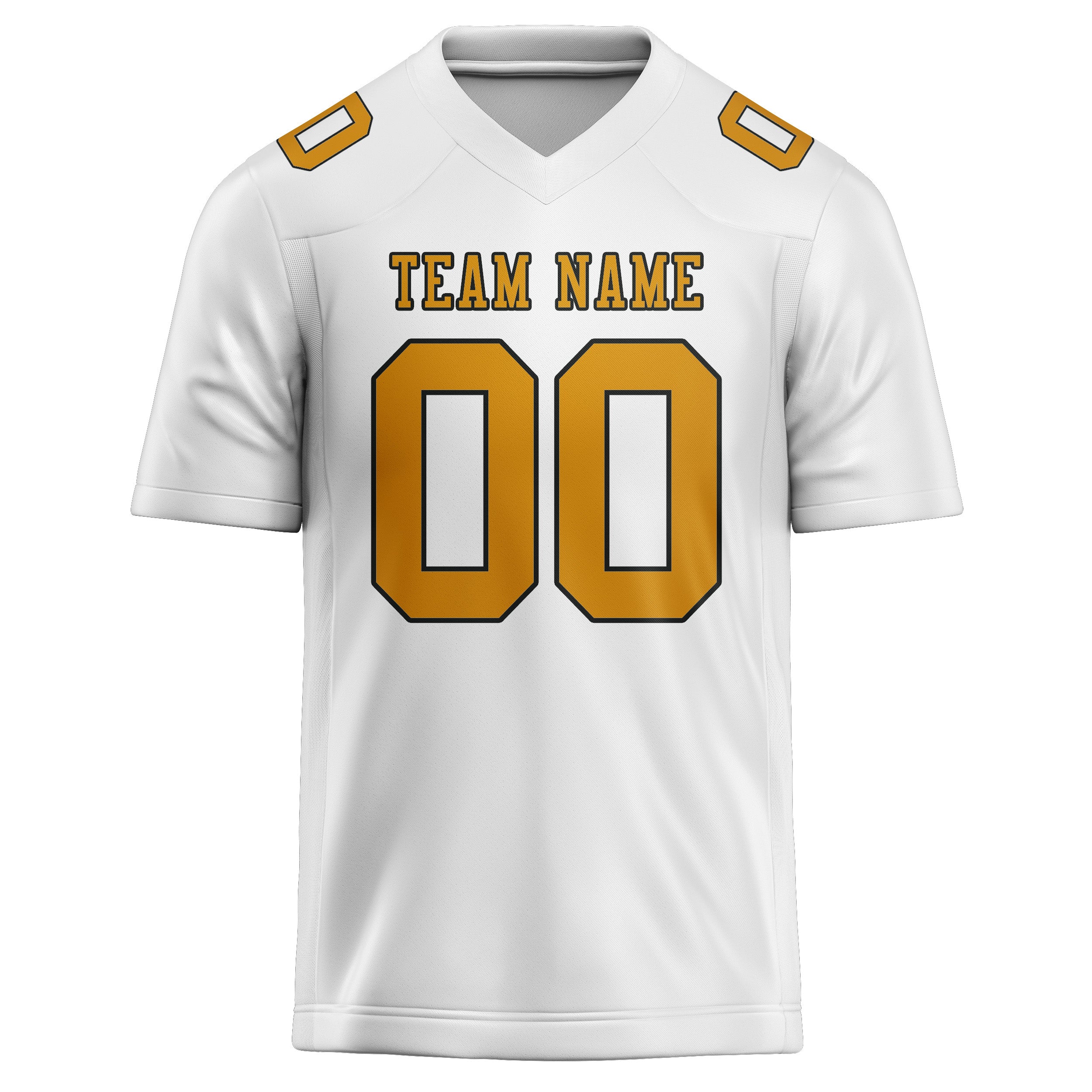 Maglia da rugby professionale bianca e gialla personalizzata