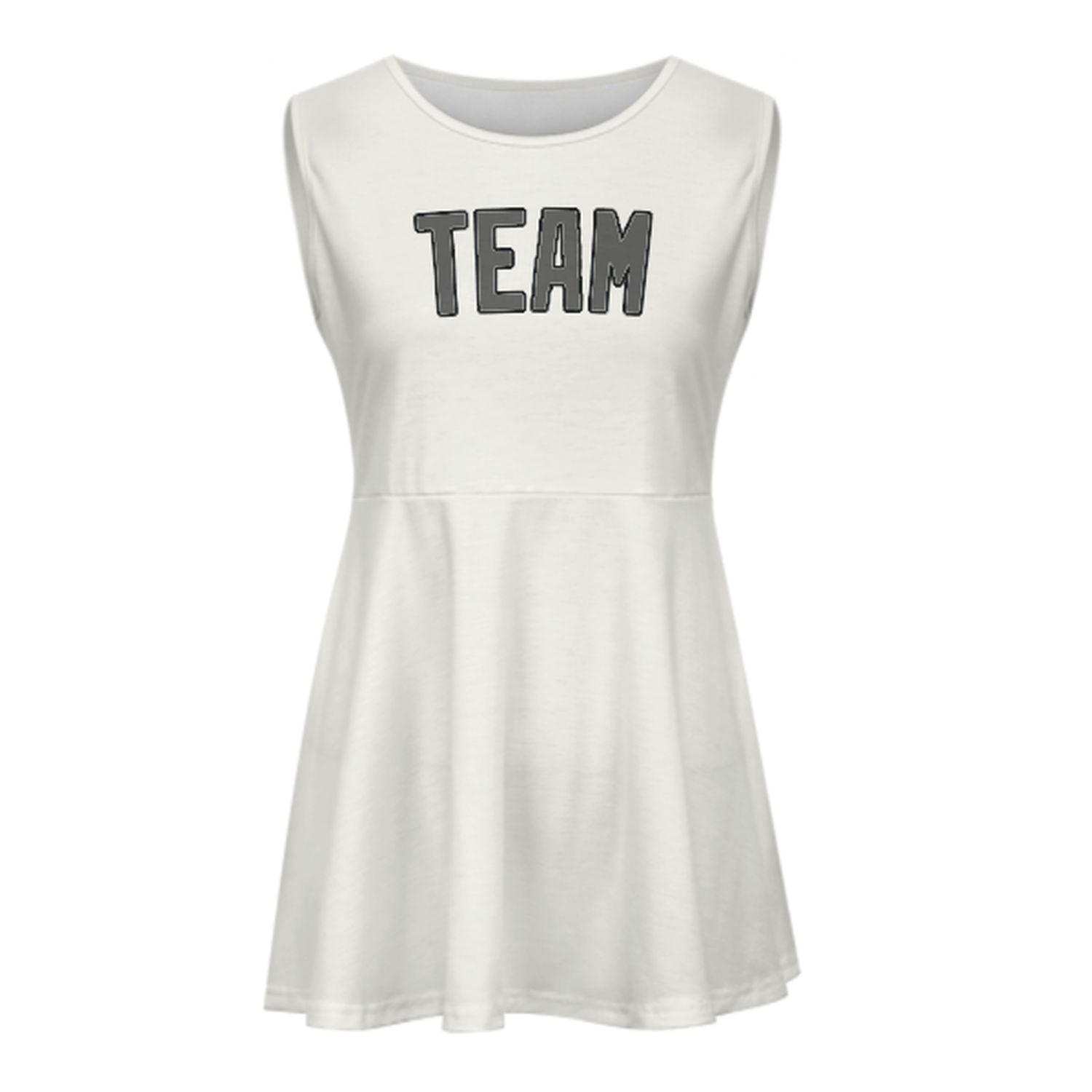 Maßgeschneidertes Weiß Dunkelgrau Cheerleader-Kleid