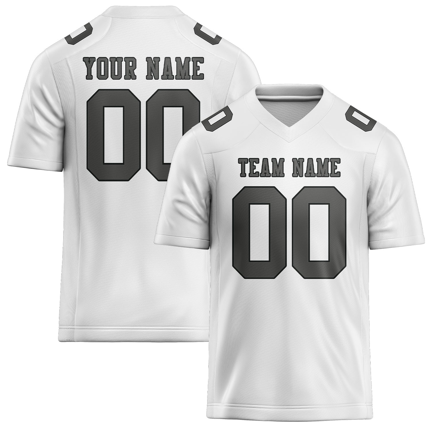 Maglia da rugby professionale personalizzata bianca grigio scuro