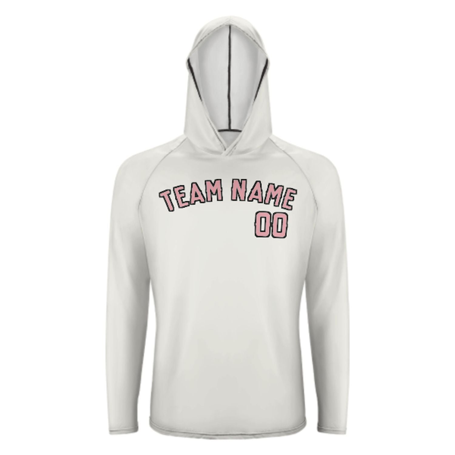 Maßgeschneidertes Weiß Rosa UV-Hoodie