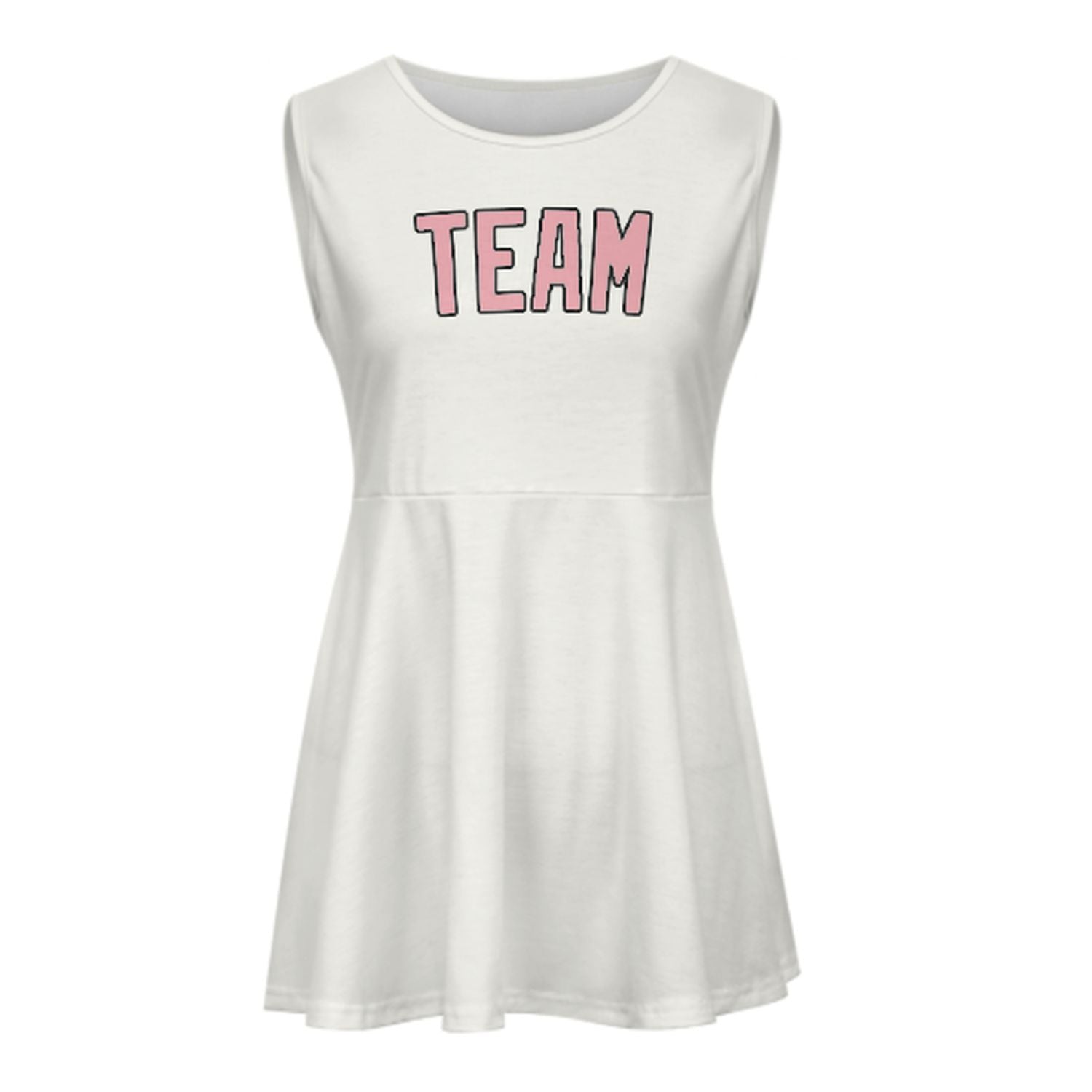 Maßgeschneidertes Weiß Rosa Cheerleader-Kleid