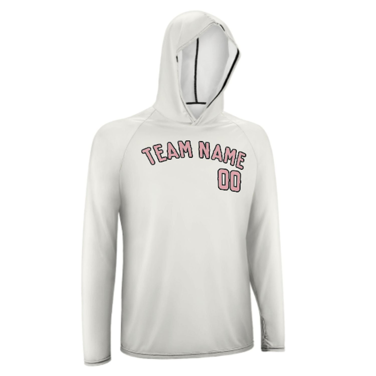 Maßgeschneidertes Weiß Rosa UV-Hoodie