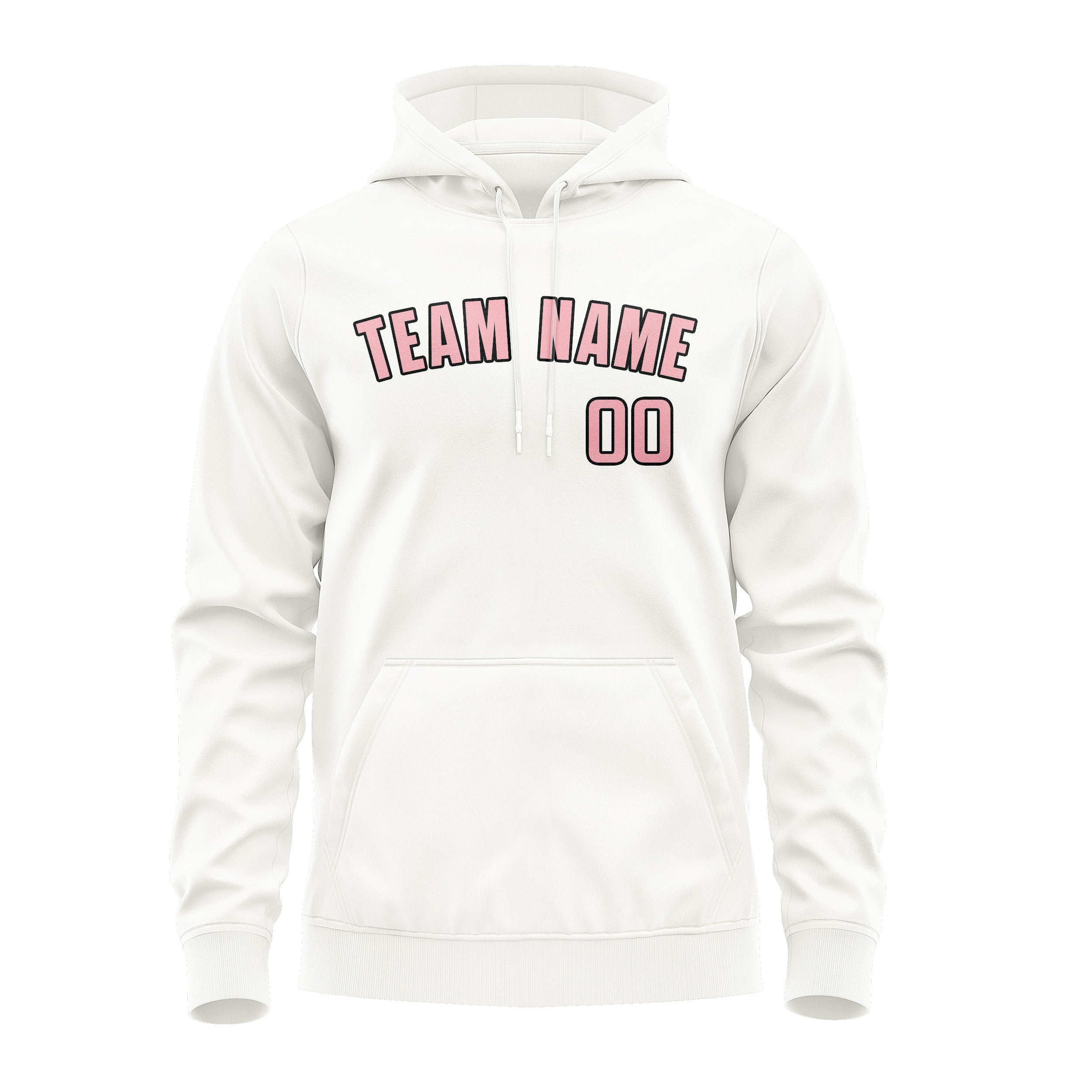 Maßgeschneidertes Weiß Rosa Hoodie