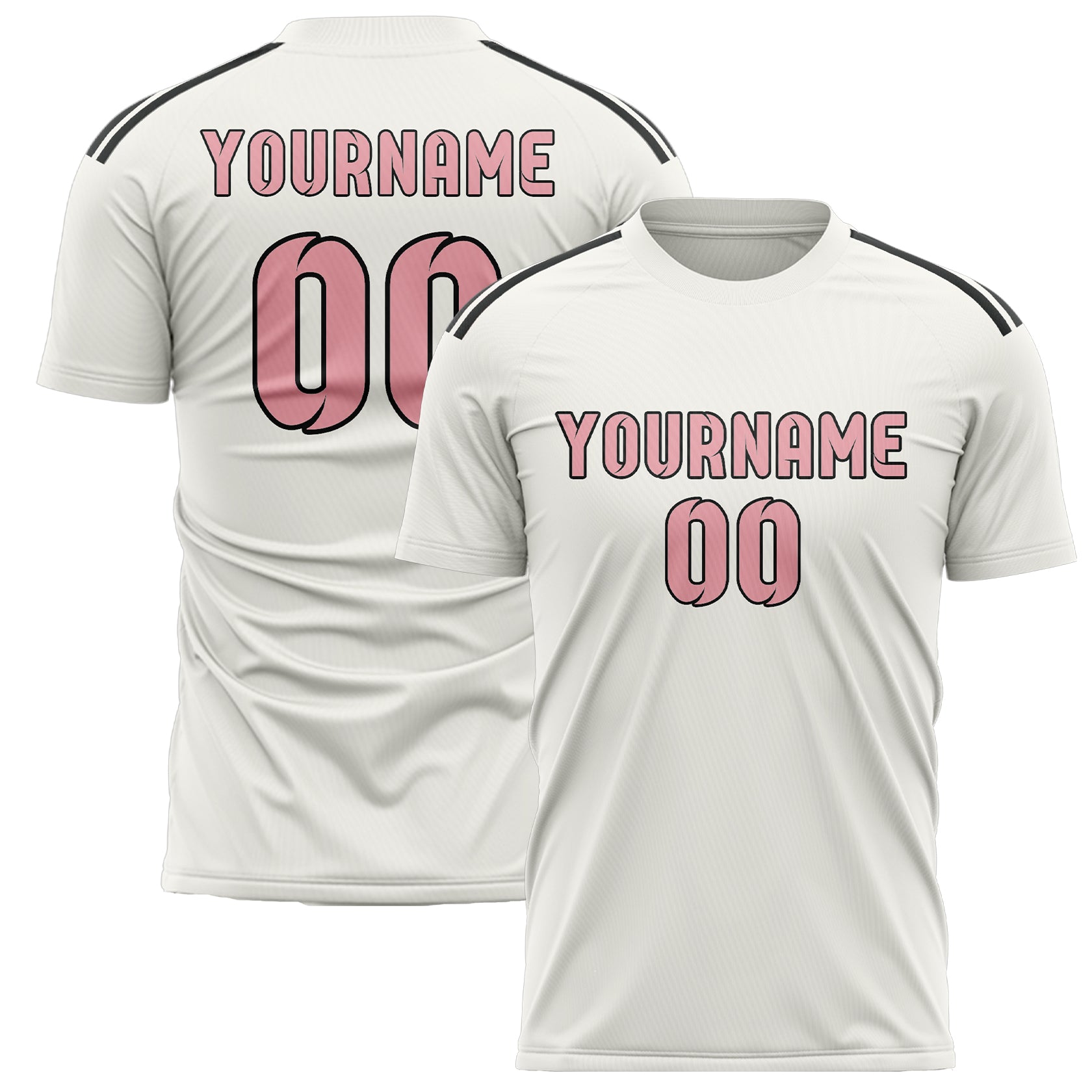 Benutzerdefiniertes Professionelles Weiß Rosa Fußballtrikot