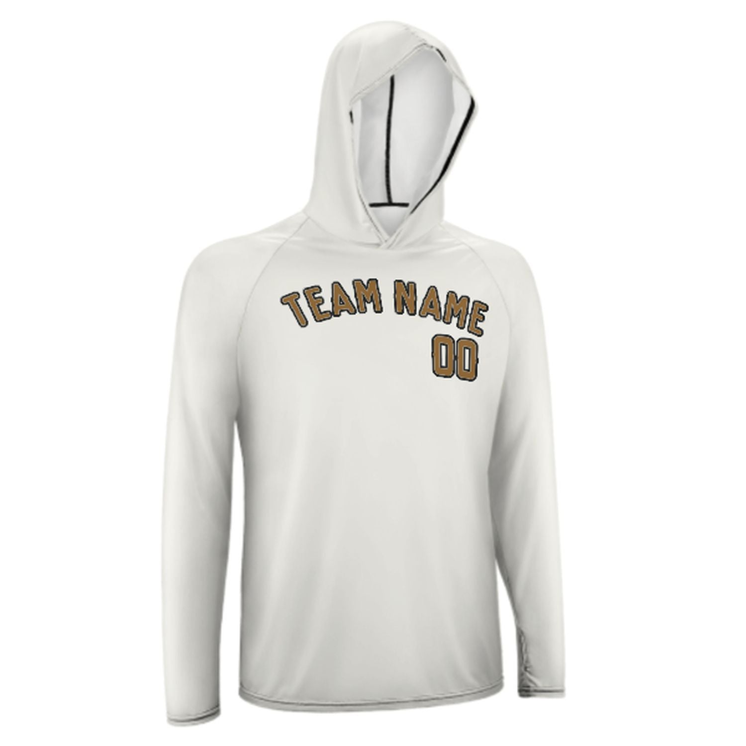 Maßgeschneidertes Weiß Khaki UV-Hoodie
