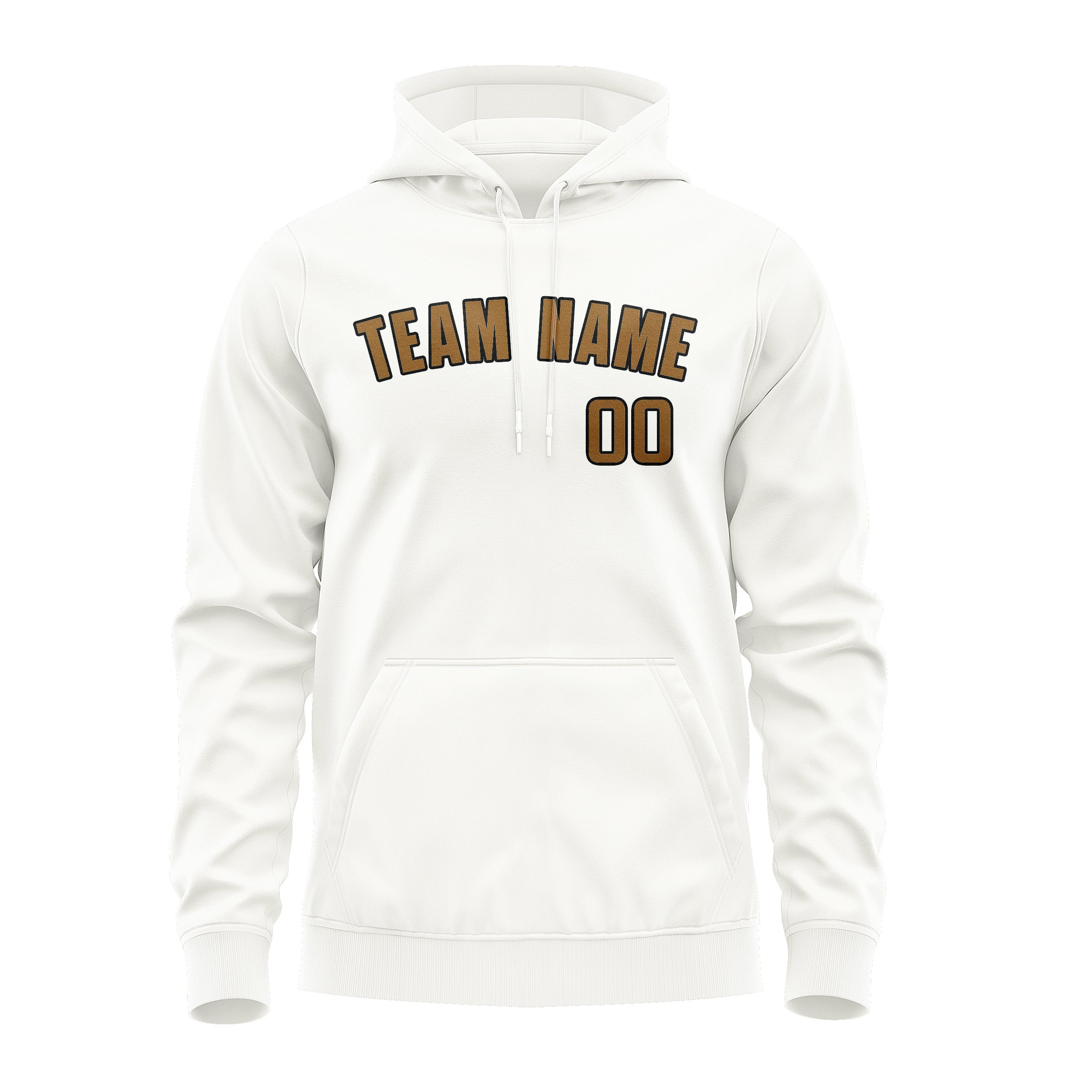 Maßgeschneidertes Weiß Khaki Hoodie