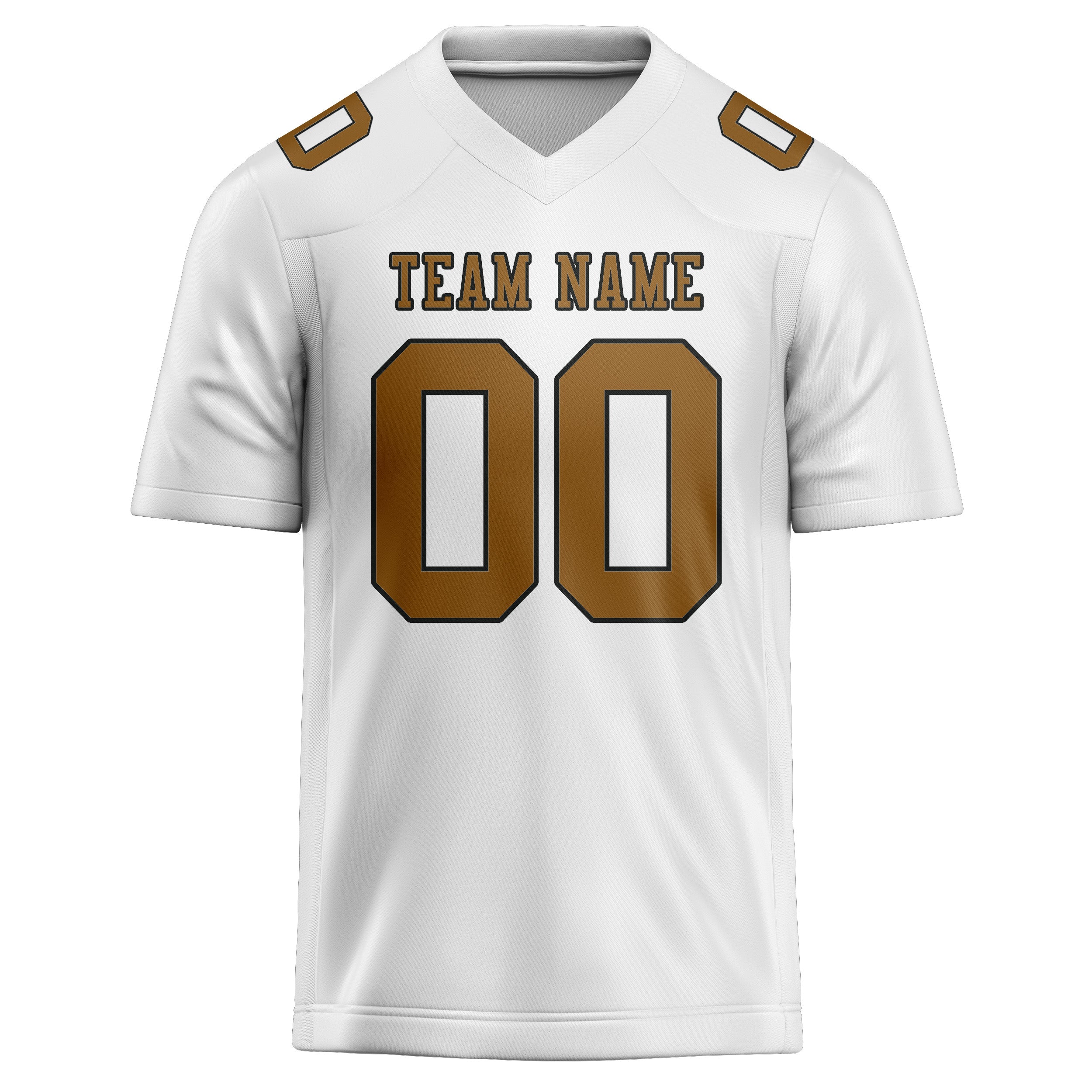 Maglia da rugby bianca e cachi professionale personalizzata