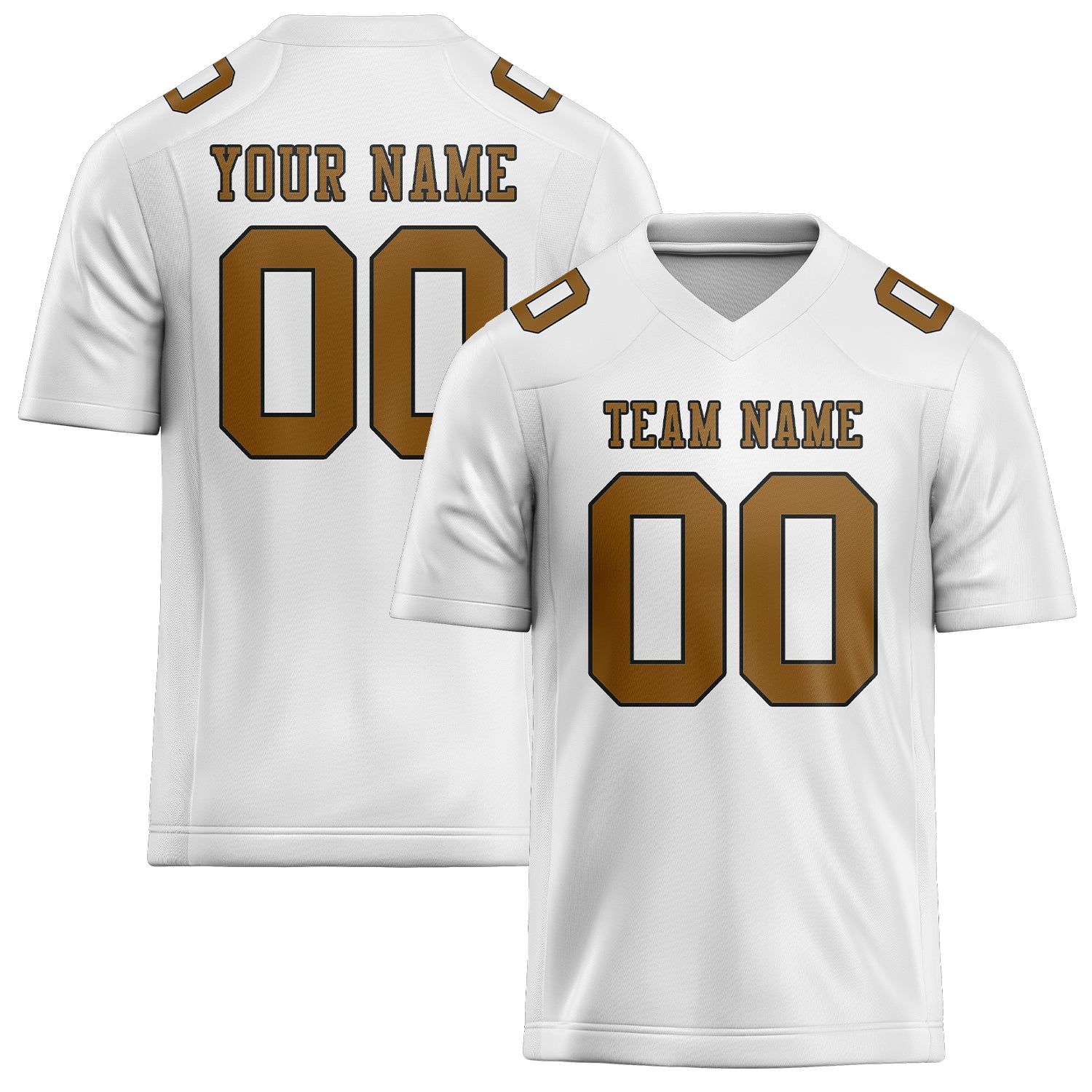 Maglia da rugby bianca e cachi professionale personalizzata
